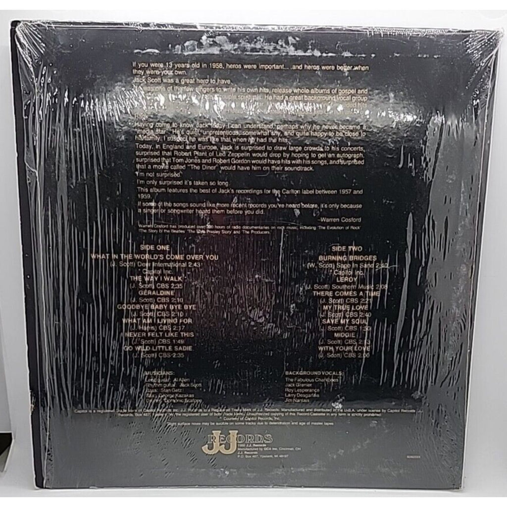 Sincerely, Jack Scott (Record)