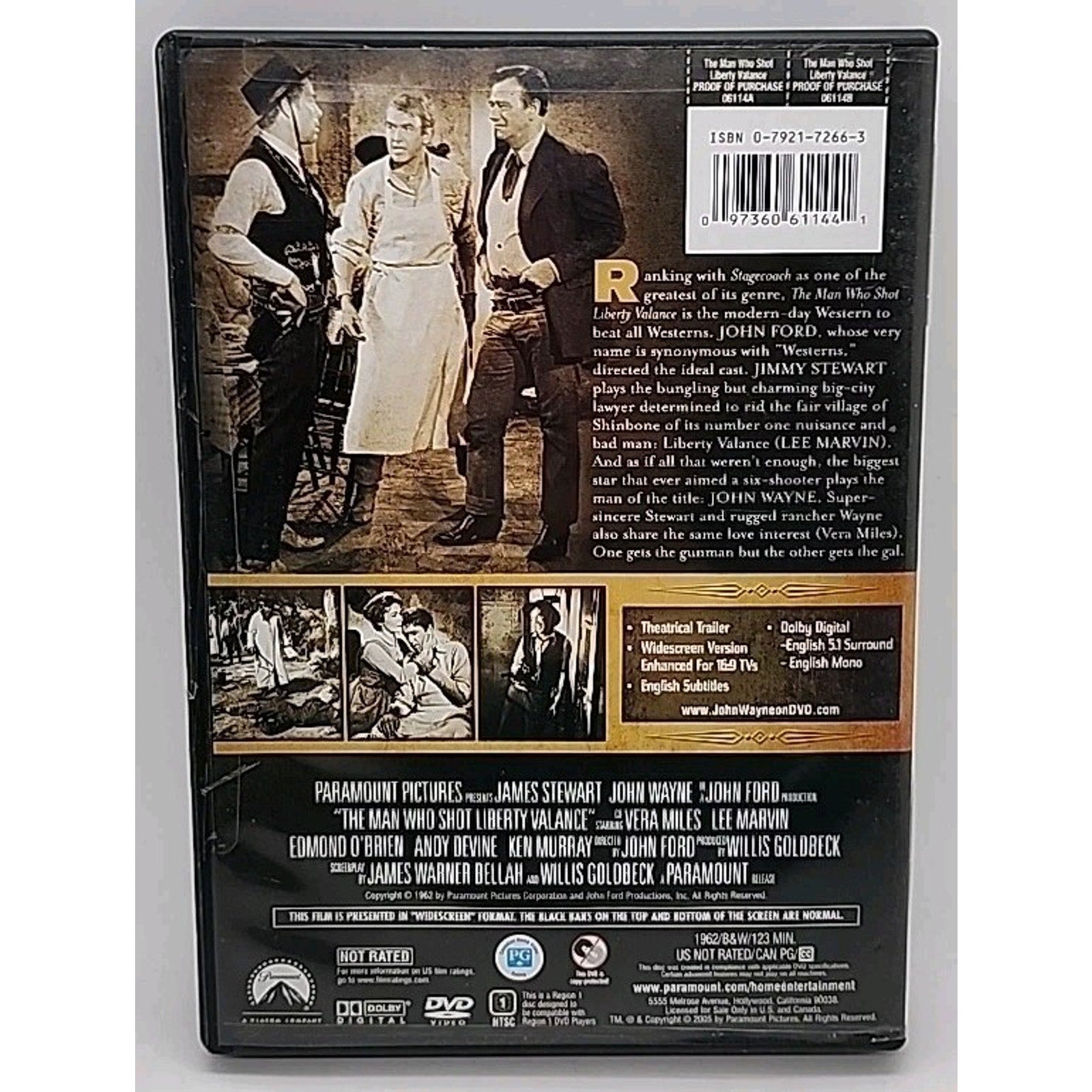 Man Who Shot Liberty Valance (DVD, 1962)