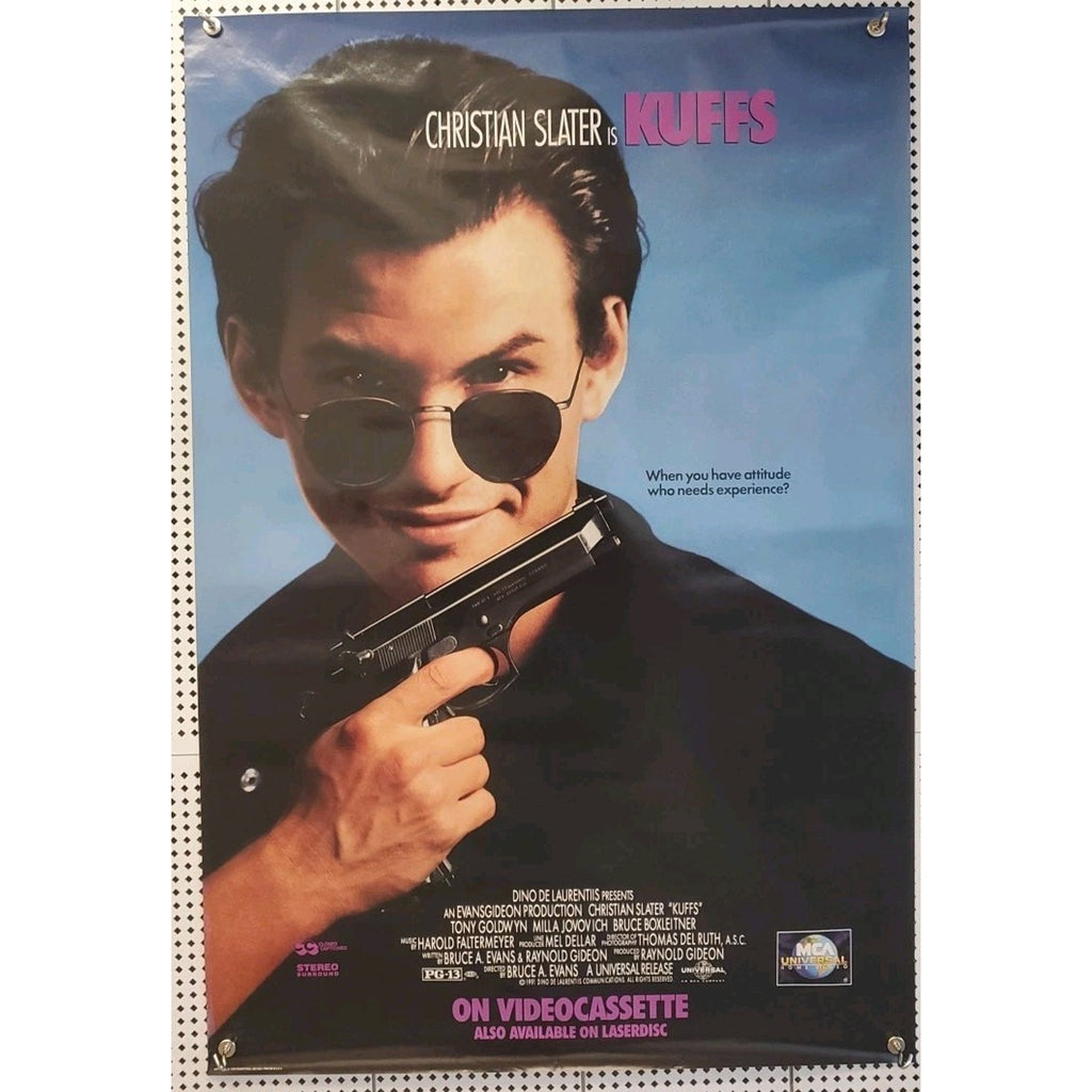 Original 1991 Kuffs Movie Poster - 27"x 40" - Christian Slater