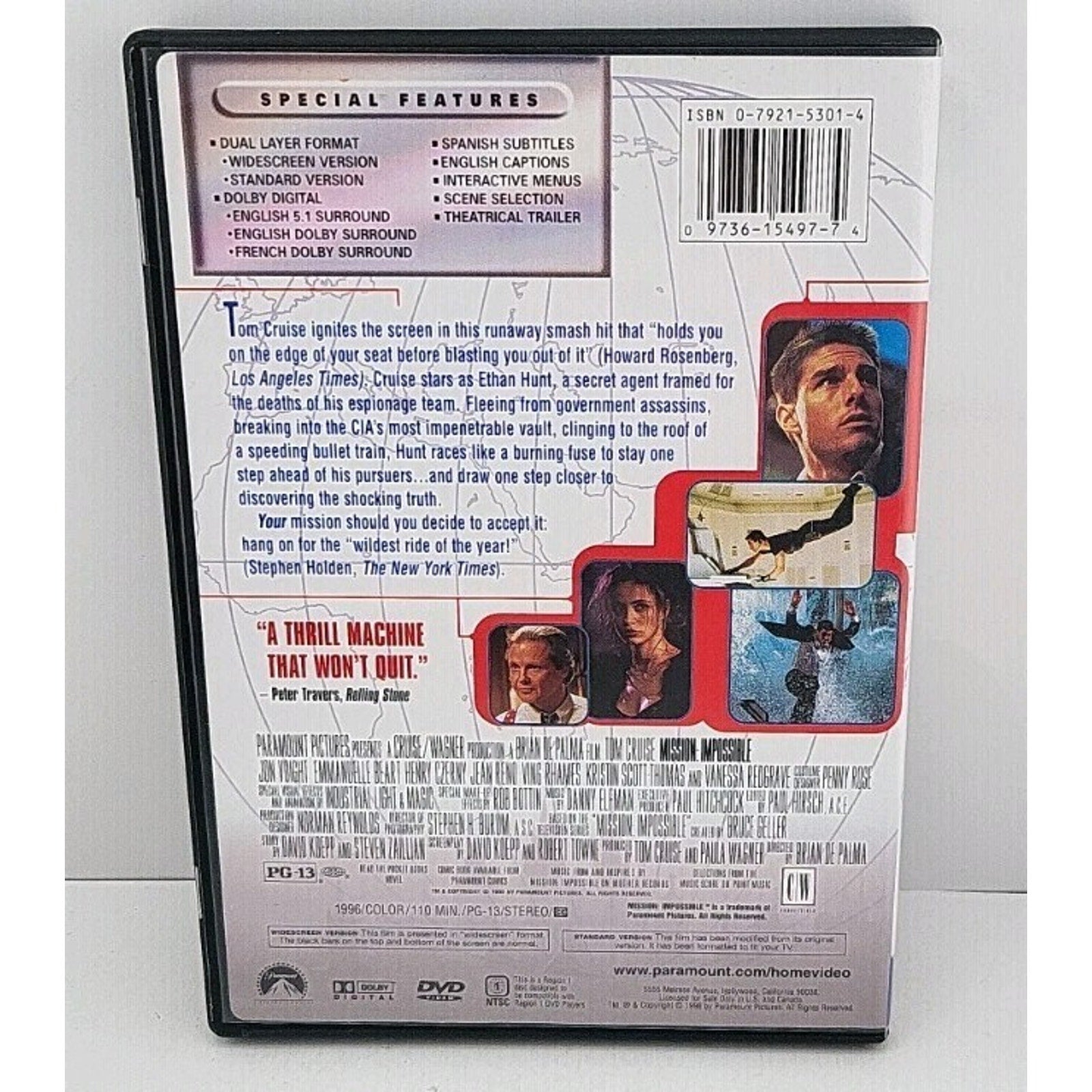 Mission: Impossible (DVD, 1996)