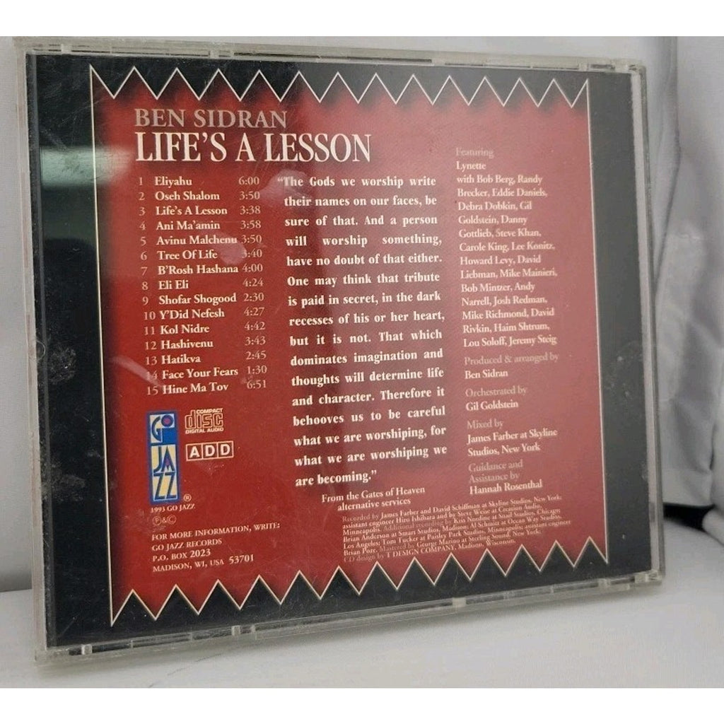 Life's a Lesson by Ben Sidran (CD, 1994)