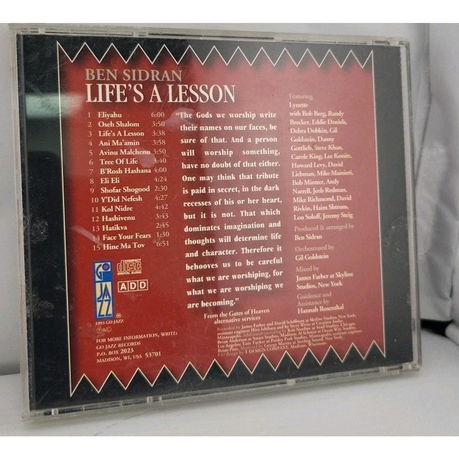 Life's a Lesson by Ben Sidran (CD, 1994)