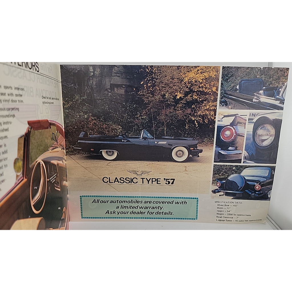 For The 1980's The Premier Classic & Daytona Bird Spec Sheet