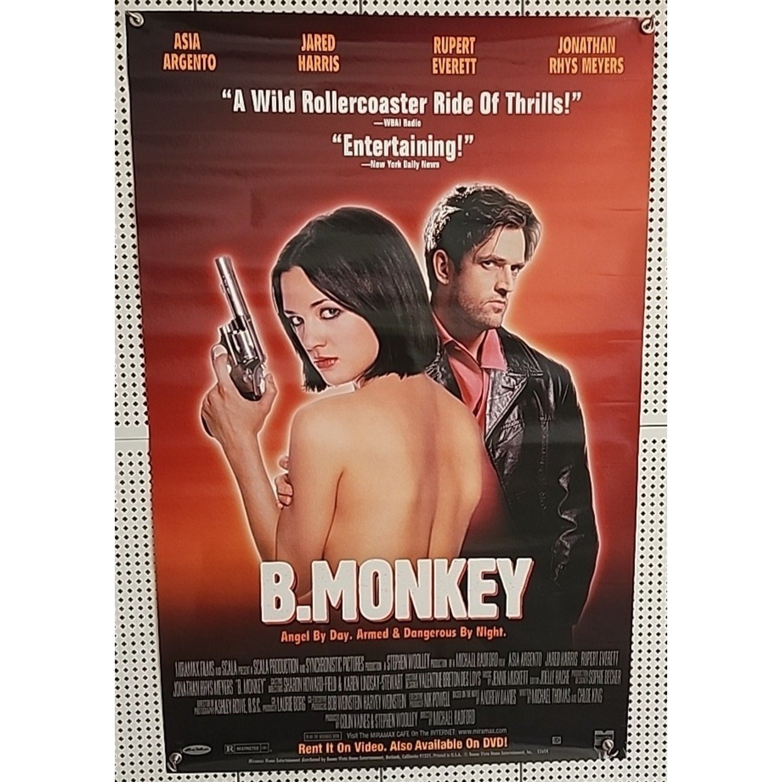 B. Monkey Asia Argento Jared Harris Rupert Everett Home Video Poster 1998