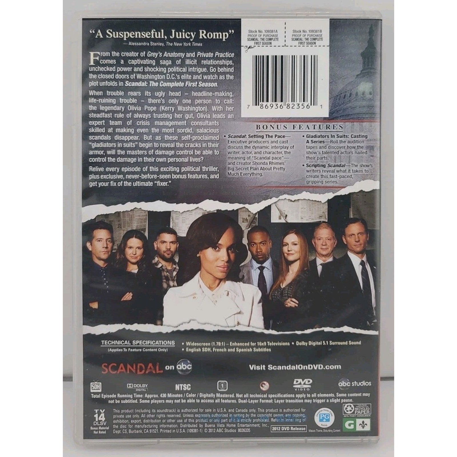 Scandal: the Complete First Season (DVD)