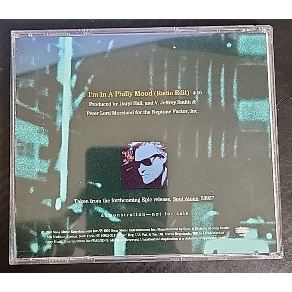 I'm in a Philly Mood [Single] by Daryl Hall (CD, Aug-1993, Epic)