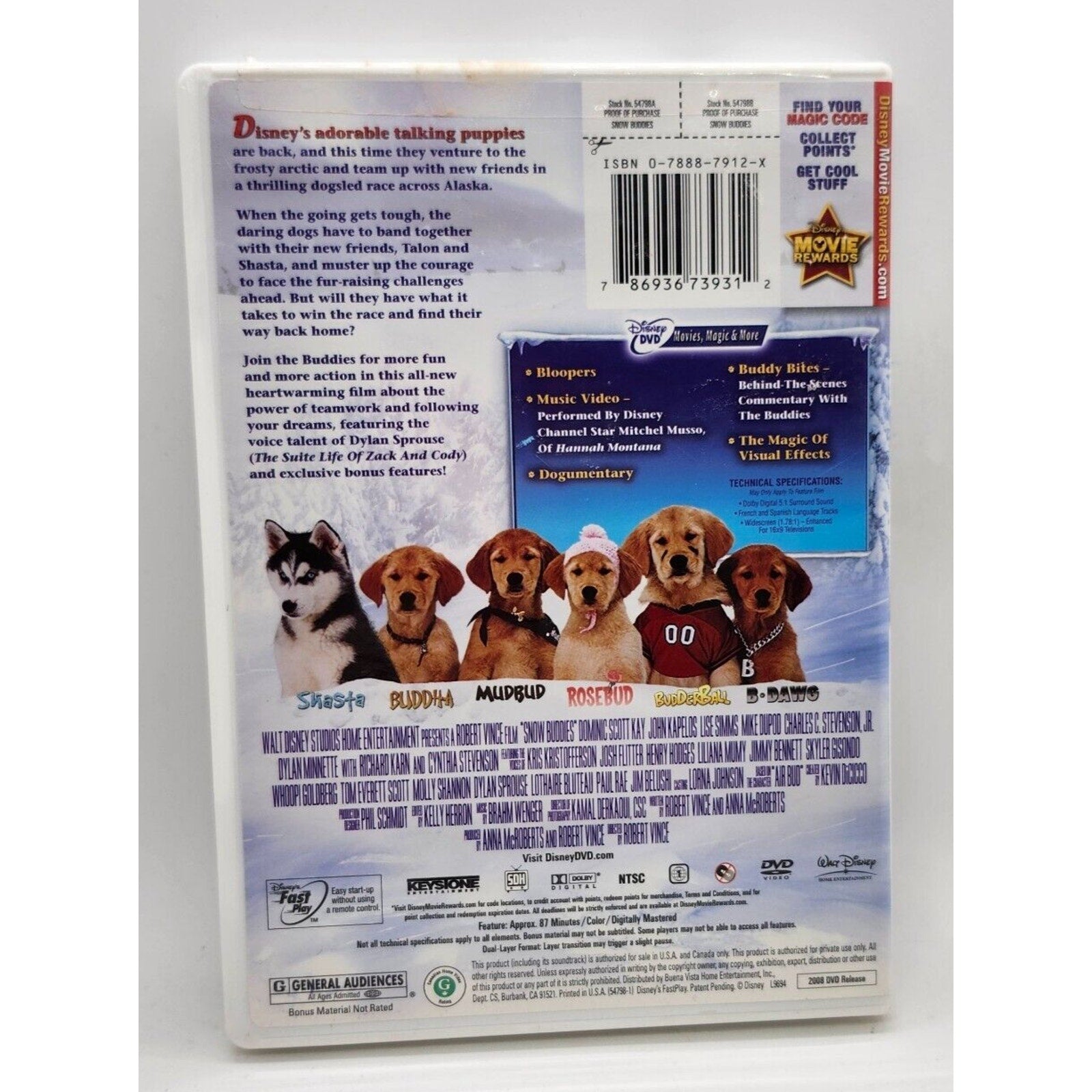 Snow Buddies (DVD, 2008)