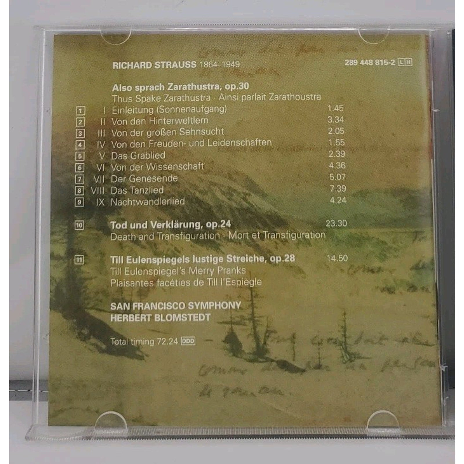 Also Sprach Zarathustra/Till Eulenspiegel by Richard Strauss (CD, 1998)