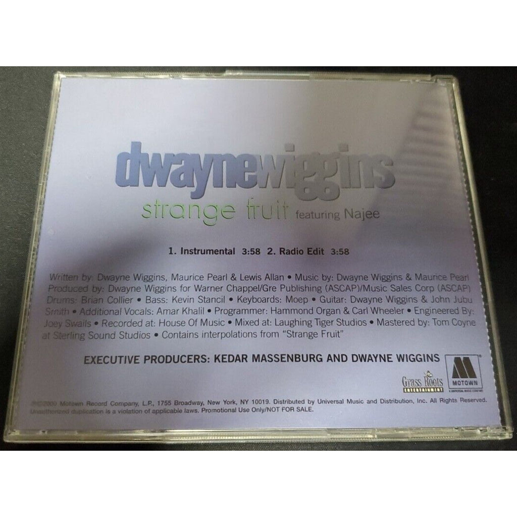 Tony Toni Tone Dwayne Wiggins w/ NAJEE Strange Fruit PROMO DJ CD