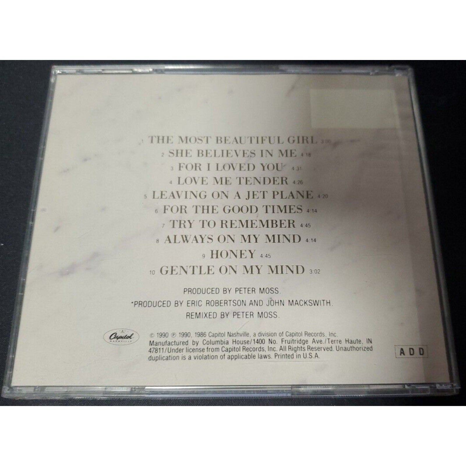 Roger Whittaker’s Best Loved Ballads, Volume One (CD)