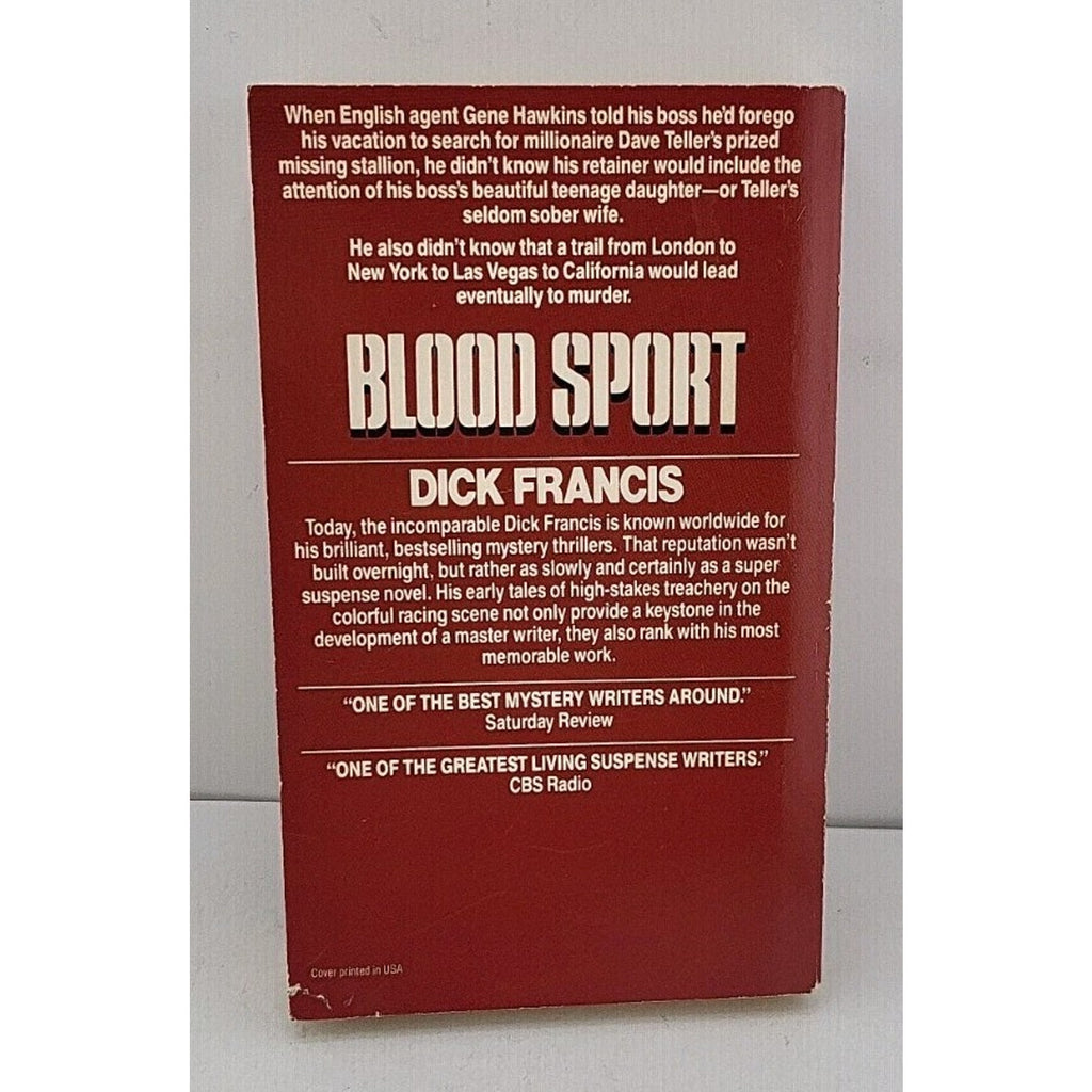 Blood Sport Mass Market Paperbound Dick Francis