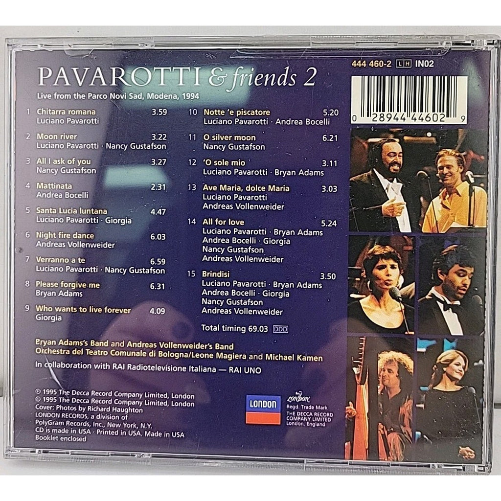 & Friends 2 by Pavarotti / Adams, Bryan / Vollenweider (CD, 1995)