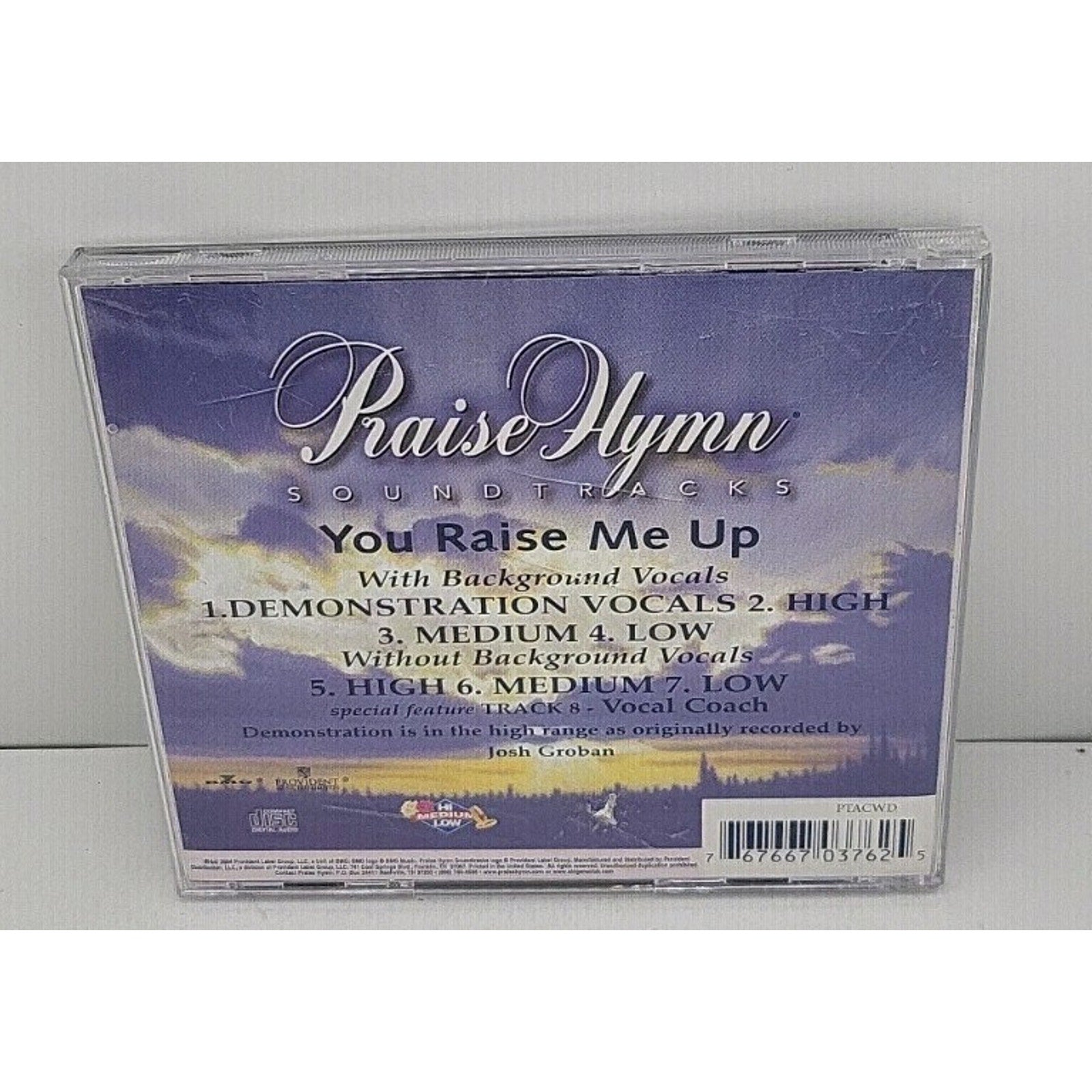 PraiseHymn Soundtracks – You Raise Me Up CD 2004 Vocal Coach Christian Provident