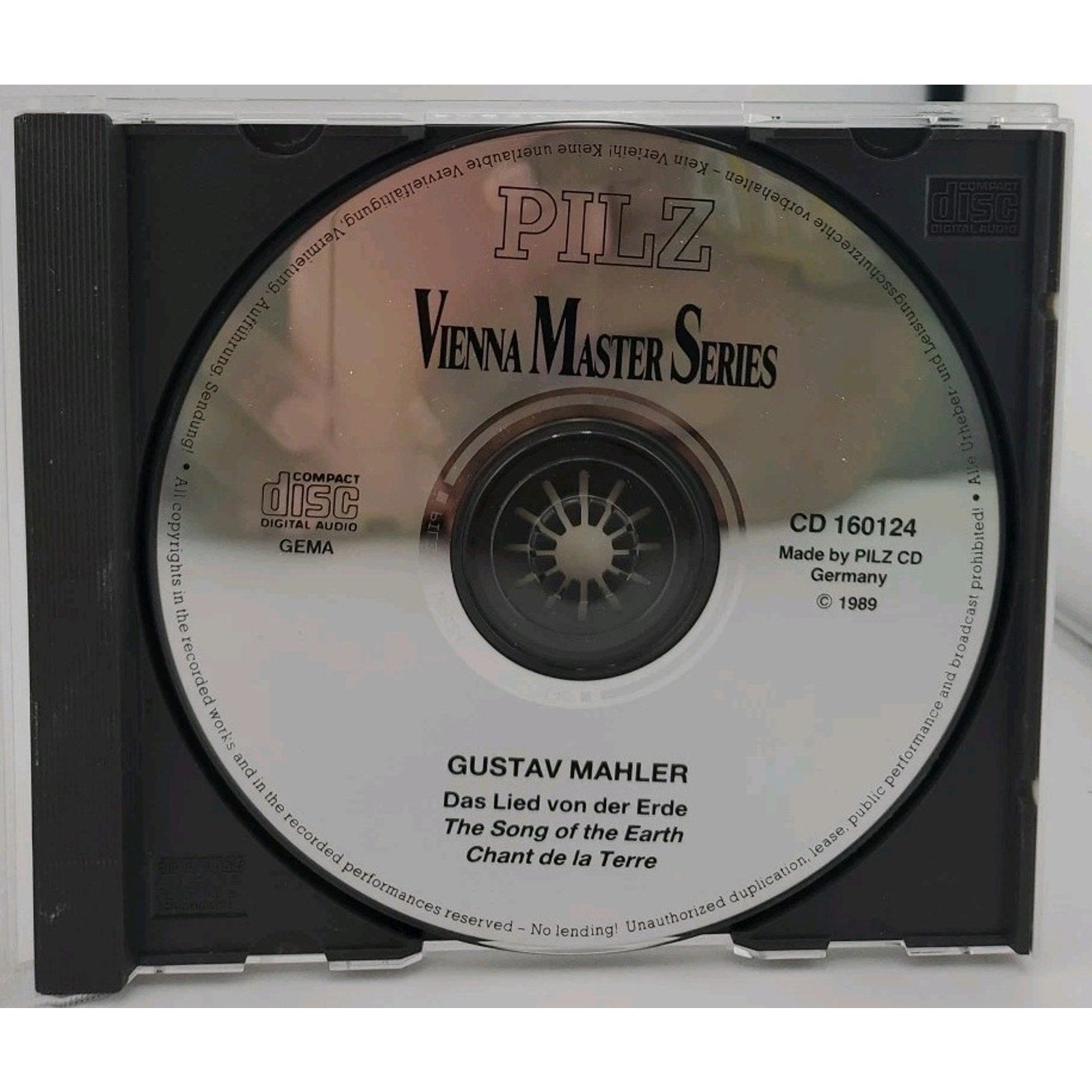 Vienna Master Series Das Lied Von Der Erde CD 1990-05-28 - Pilz Music