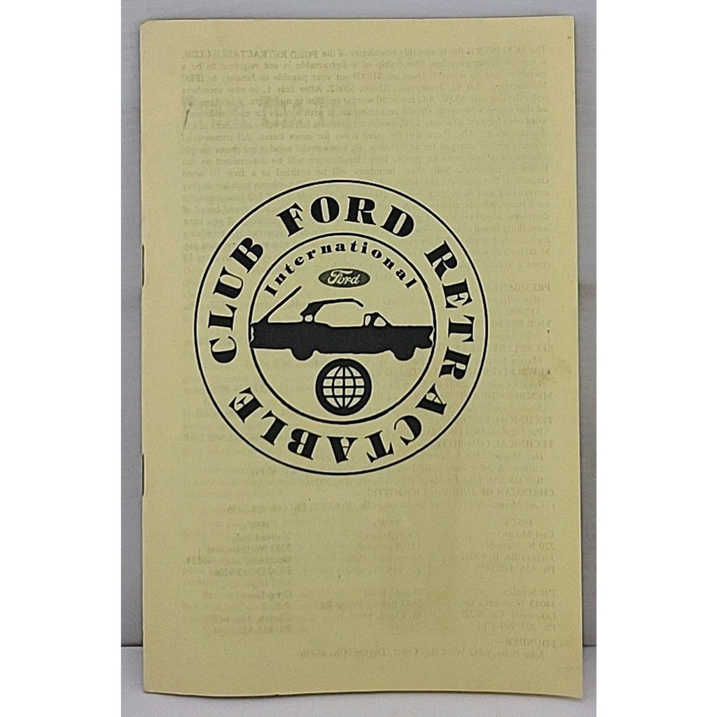 Skyliner Newsletter - Ford Retractable Club #47 - May-June 1981