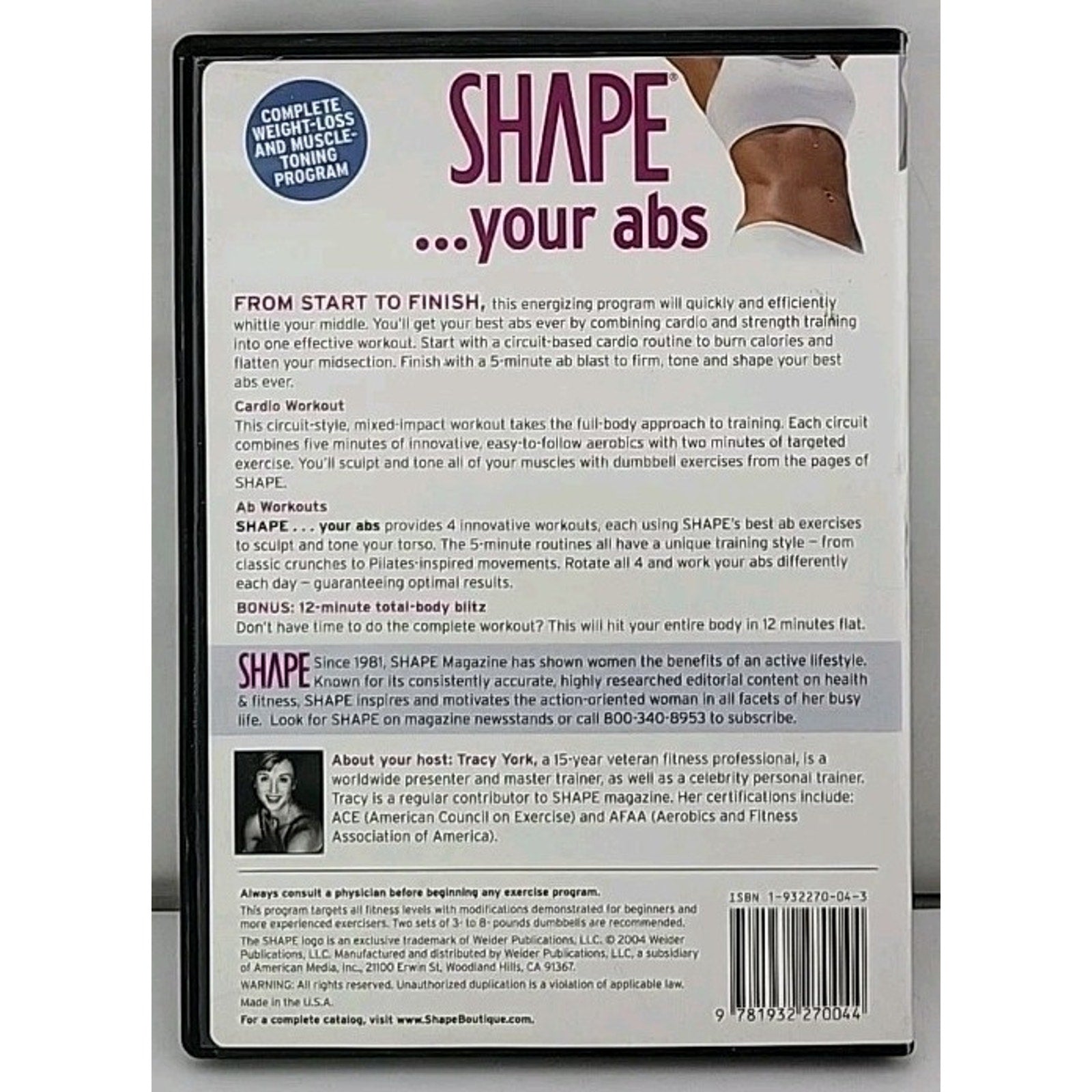 Shape Your Abs (2004, Dvd)