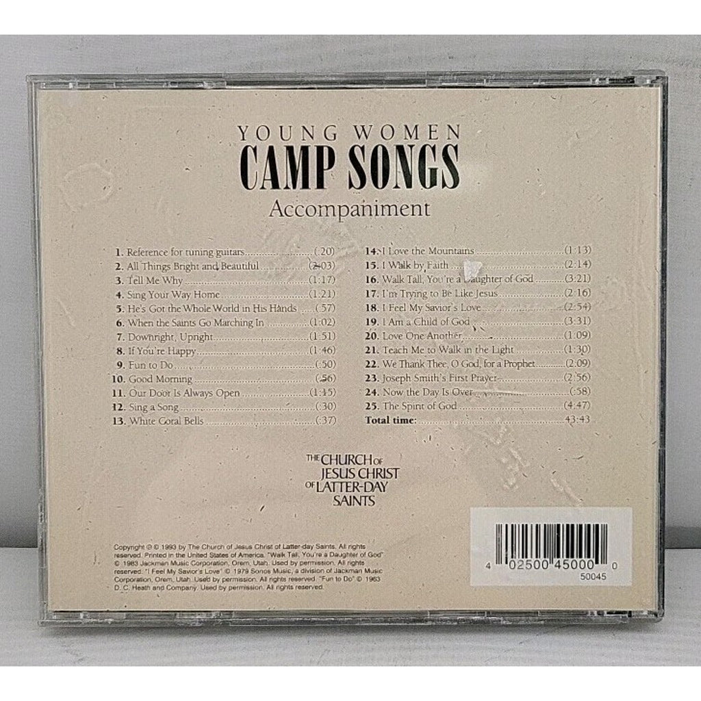 Young Women Camp Songs Accompaniment CD