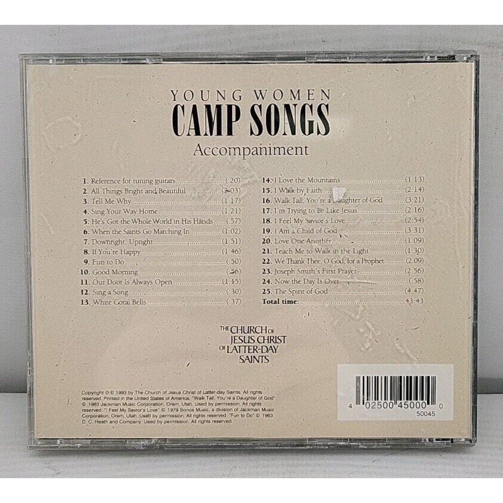 Young Women Camp Songs Accompaniment CD