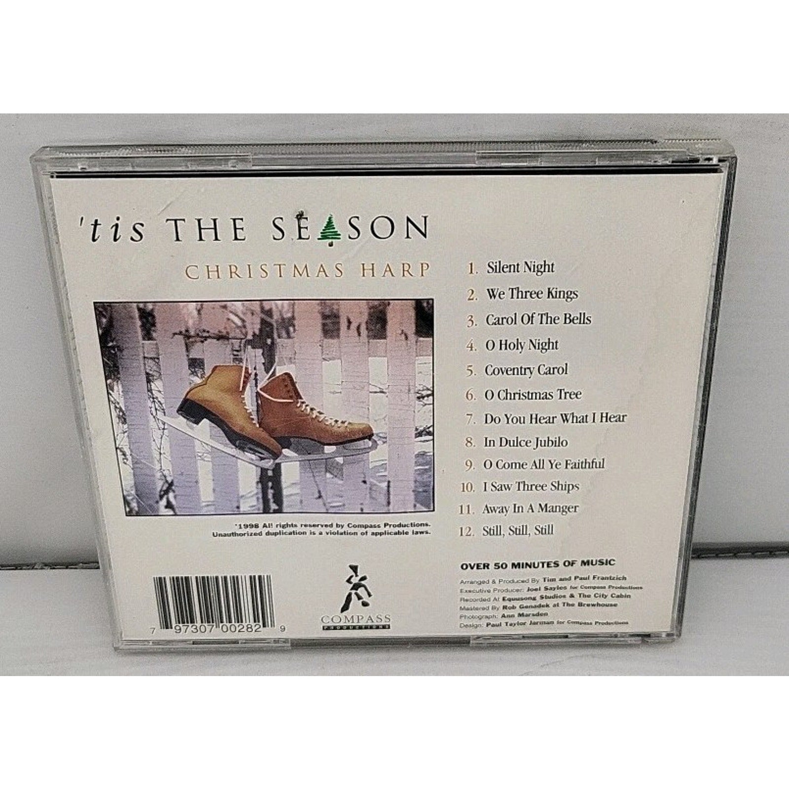 'tis The Season Christmas Harp Studio Artists 12 Tracks CD 1998 Compass Product