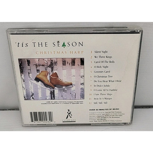'tis The Season Christmas Harp Studio Artists 12 Tracks CD 1998 Compass Product