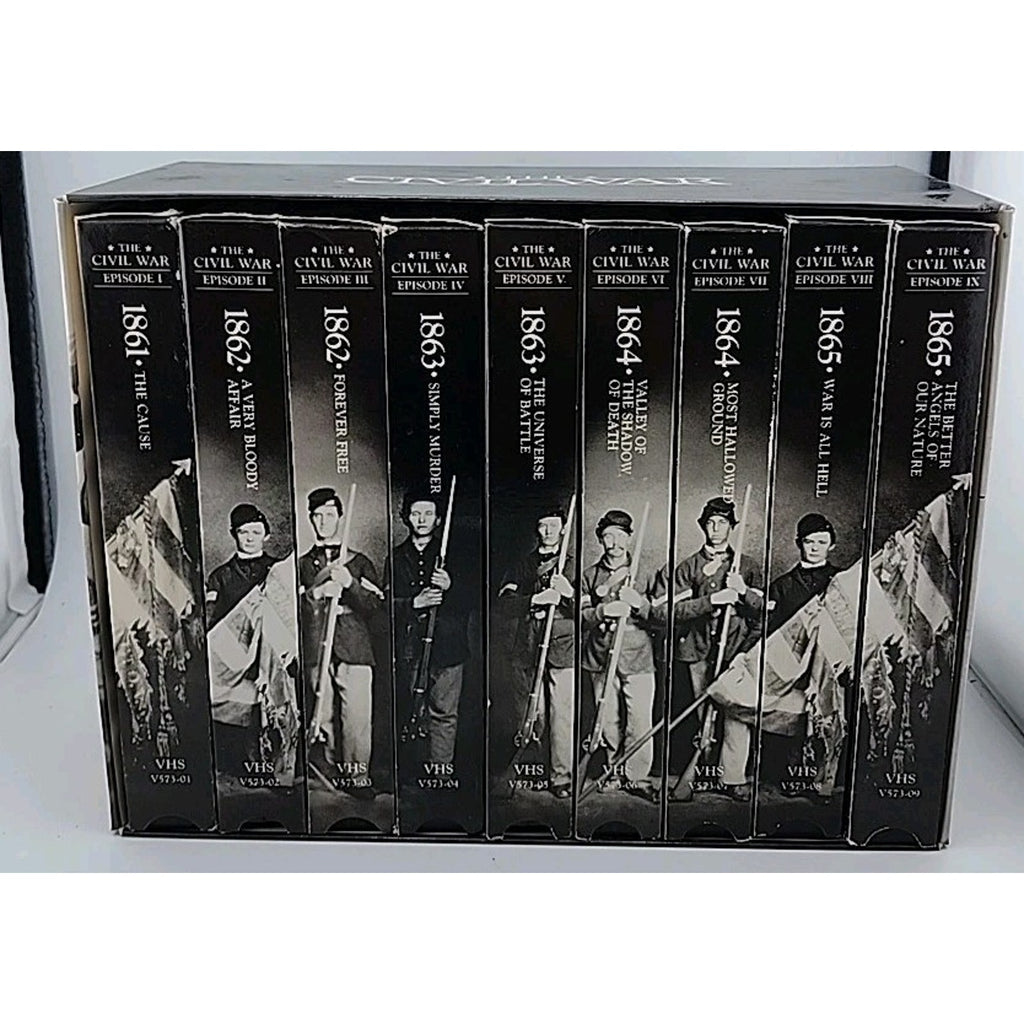 The Civil War Set Of 9 VHS Tapes 1861-1865 By Ken Burns Time Life Video