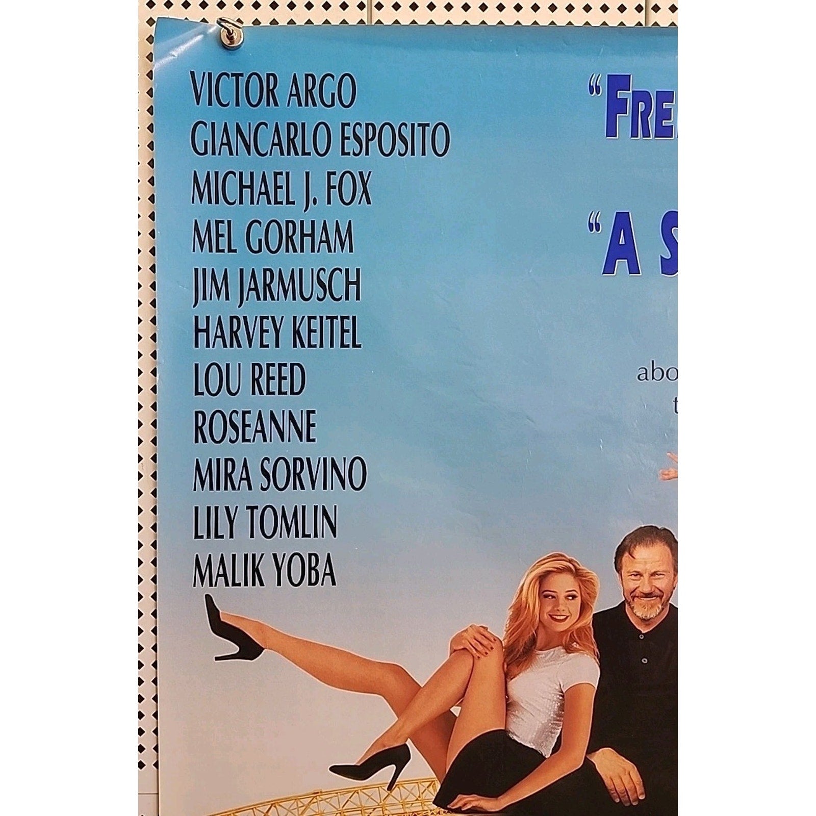 Original 1990's Movie Poster 27"x40" Victor Argo Blue In The Face