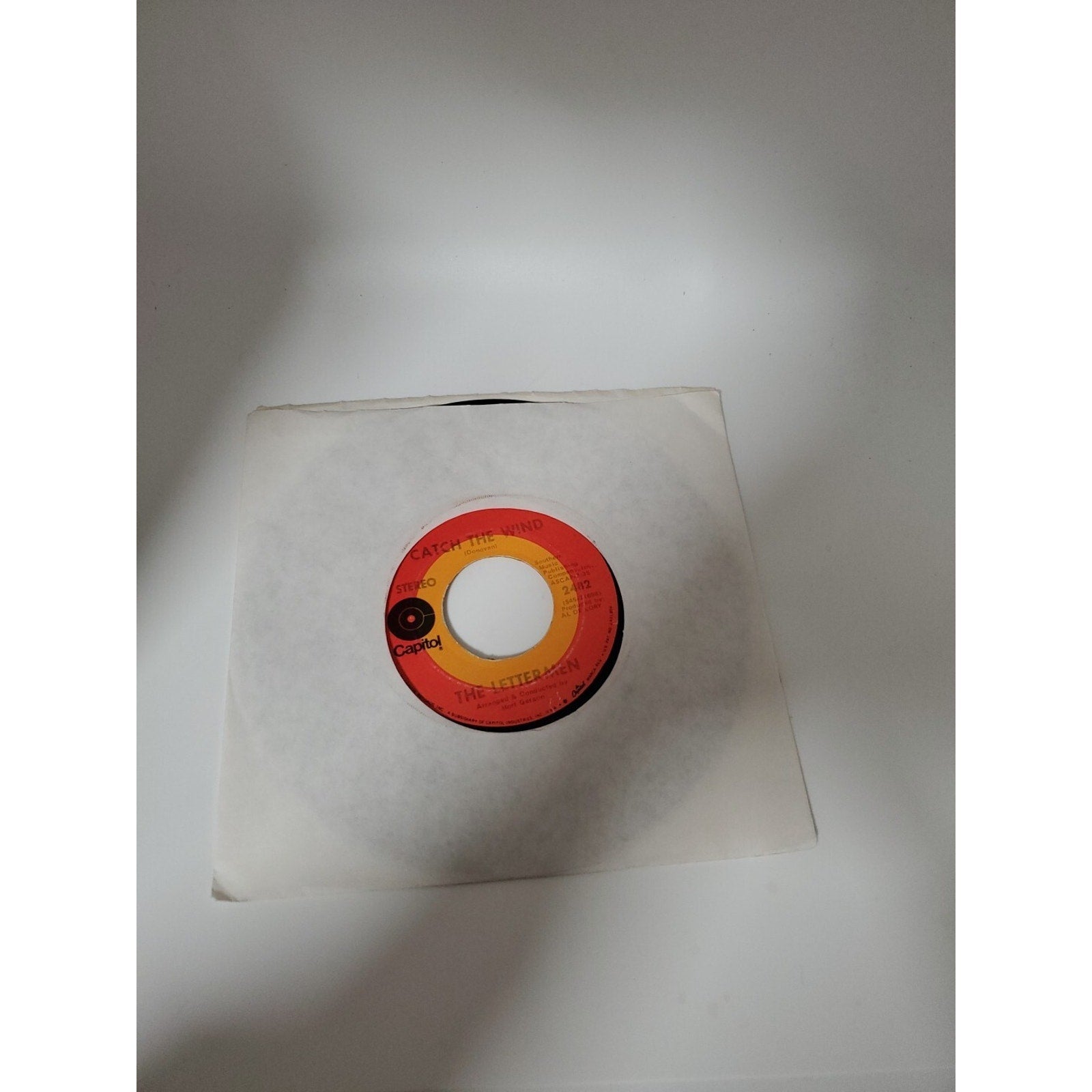 The Letterman Catch the Wind/Hurt So Bad 45 RPM 7” Record