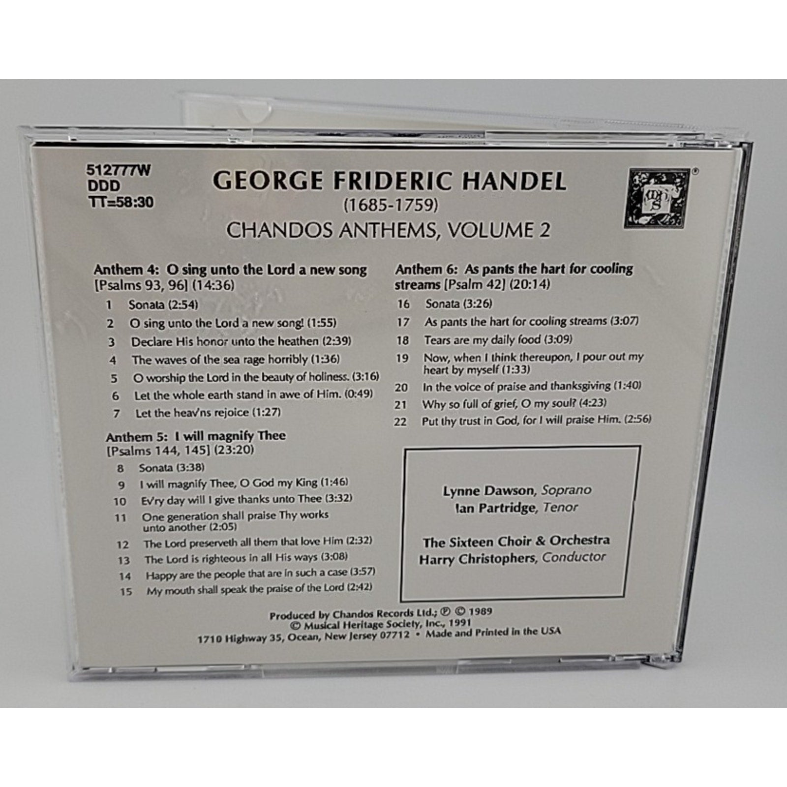 Handel: Chandos Anthems Volume 2 (CD)