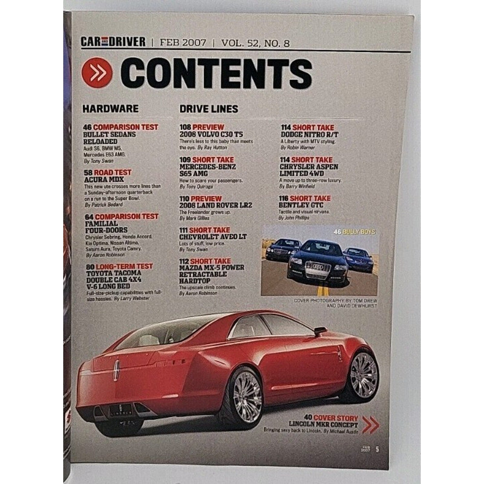 Car And Driver Magazine - February 2007 - Vol. 52 No. 8