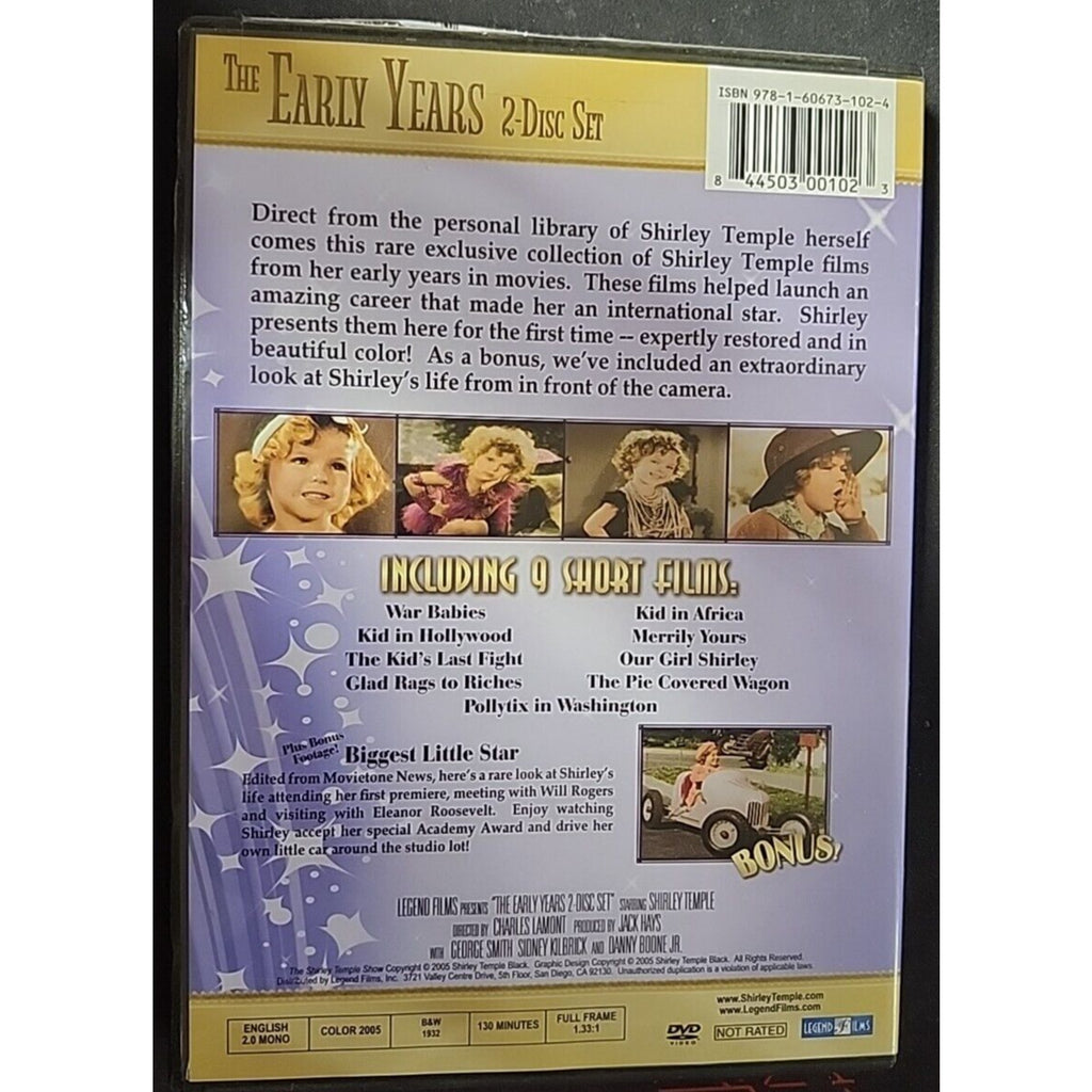 Shirley Temple: the Early Years: 2 Disc Set (DVD)