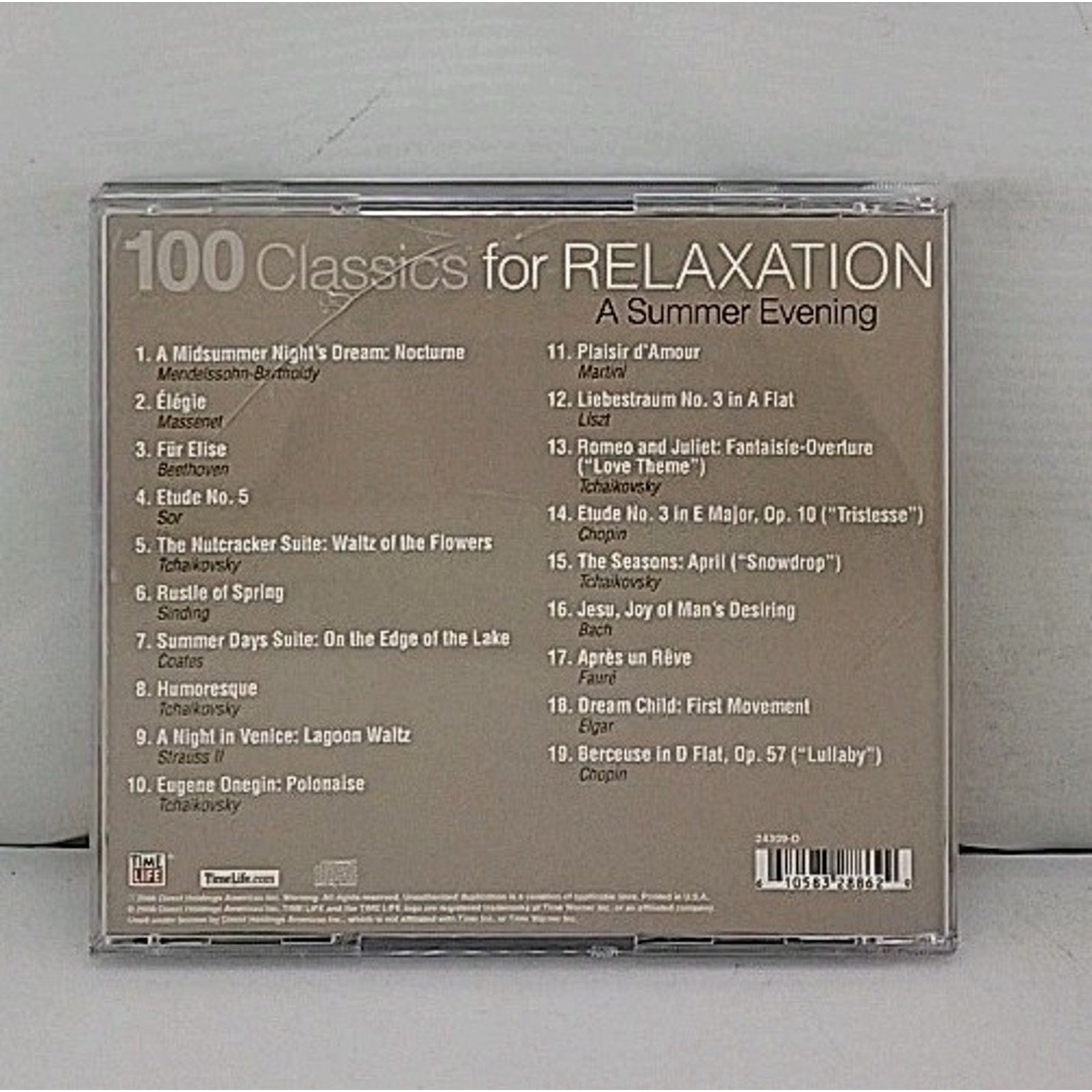 100 Classics for Relaxation A Summer Evening Time Life CD 2008