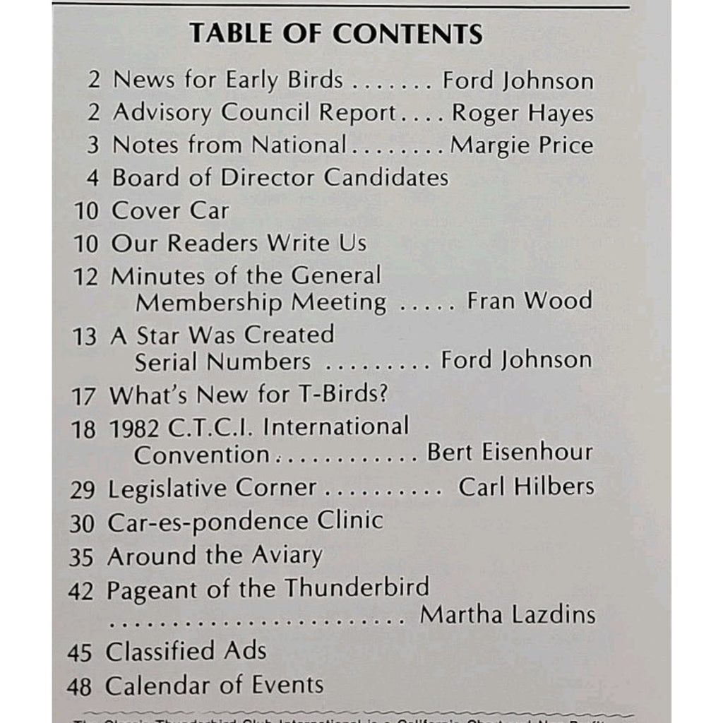 Early Bird Magazine November- December 1982