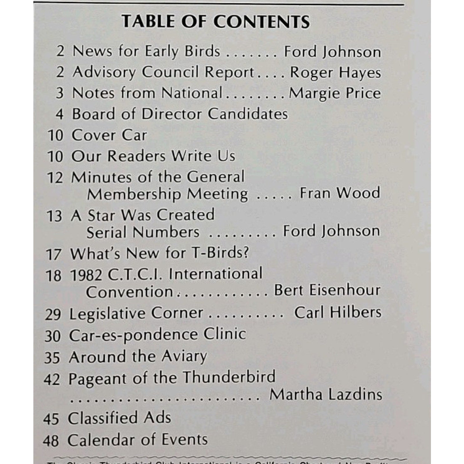 Early Bird Magazine November- December 1982