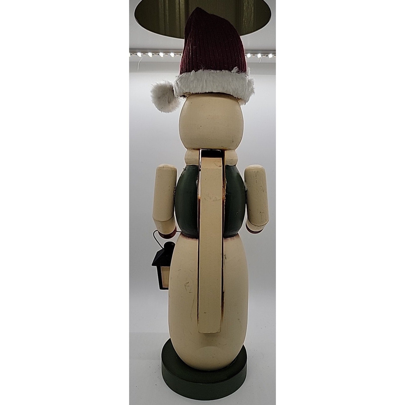 15" Snowman With Lantern & Red Hat Nutcracker