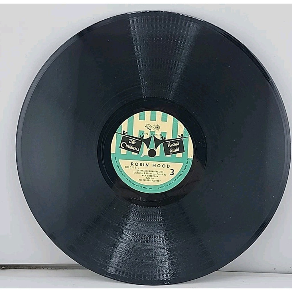 Robin Hood/ 2 Child’s 78 RPM Vinyl Records & Picture Sleeve / CRG 1010/11