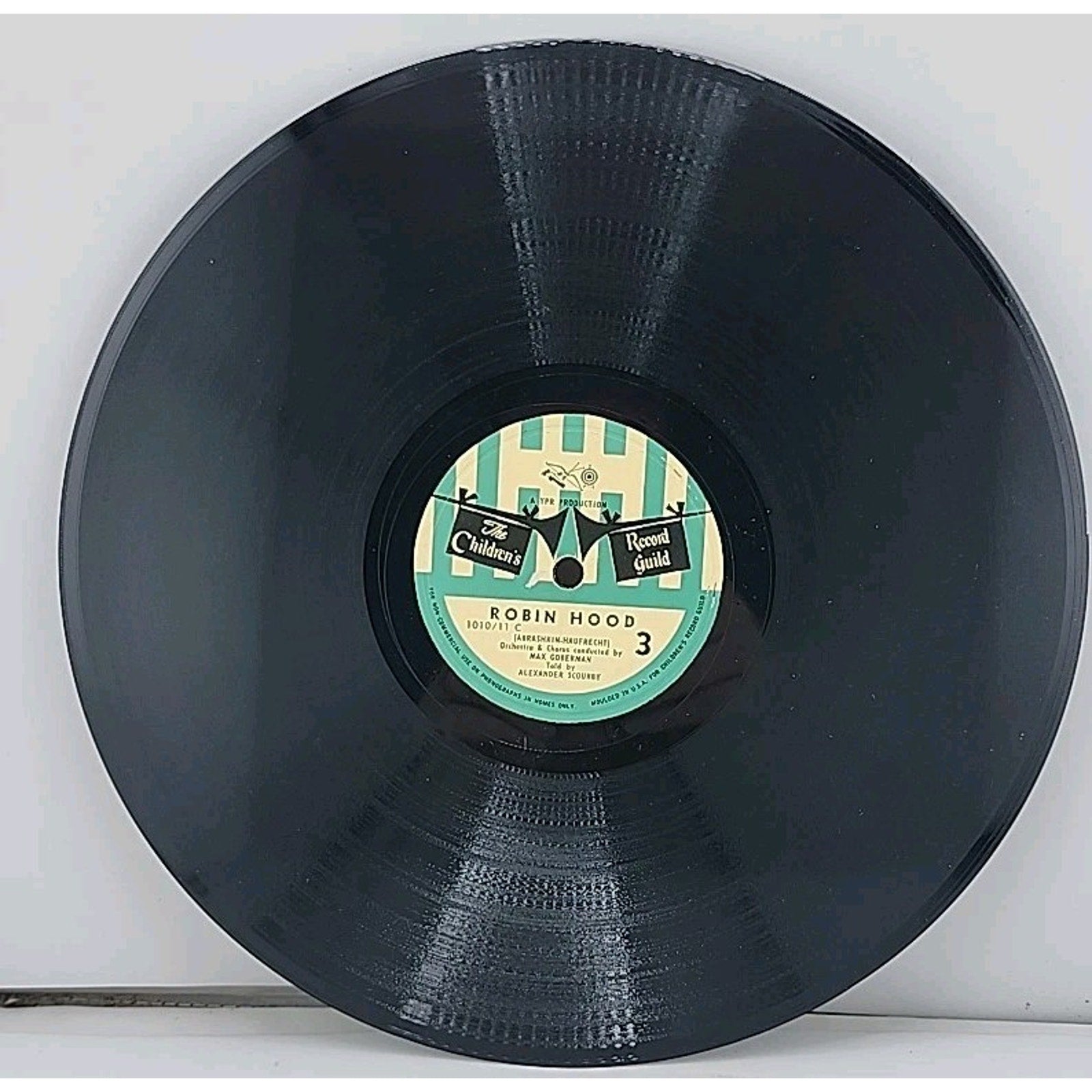 Robin Hood/ 2 Child’s 78 RPM Vinyl Records & Picture Sleeve / CRG 1010/11