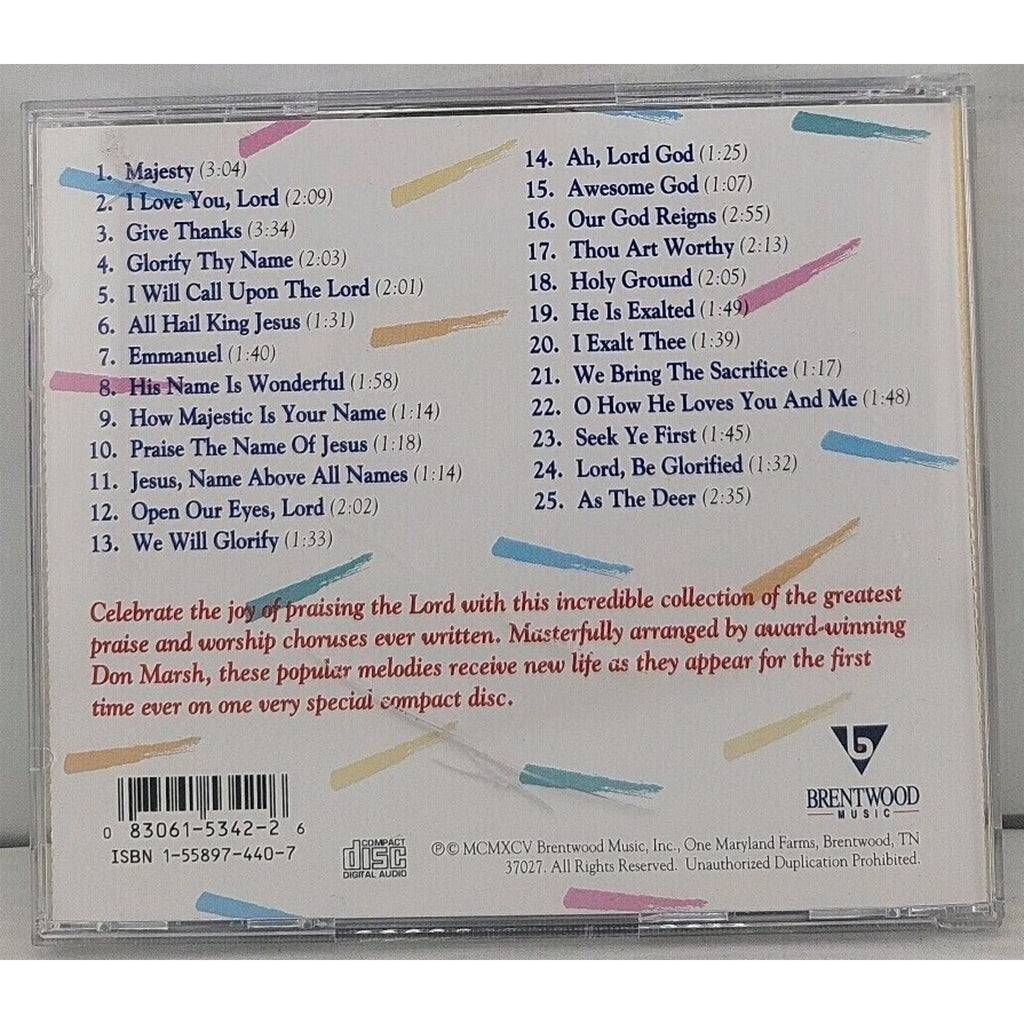 America's 25 Favorite Praise & Worship Choruses Music CD