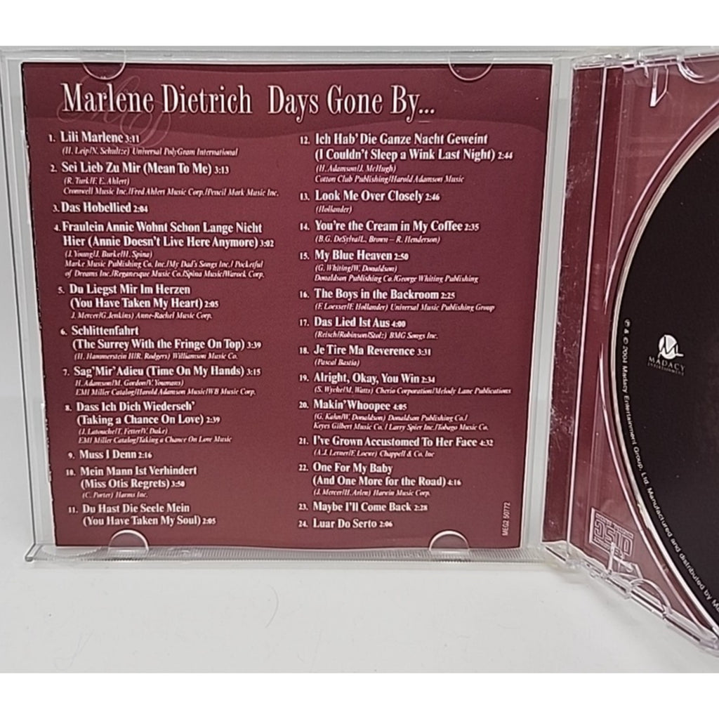 Days Gone by by Marlene Dietrich (CD, 2004)