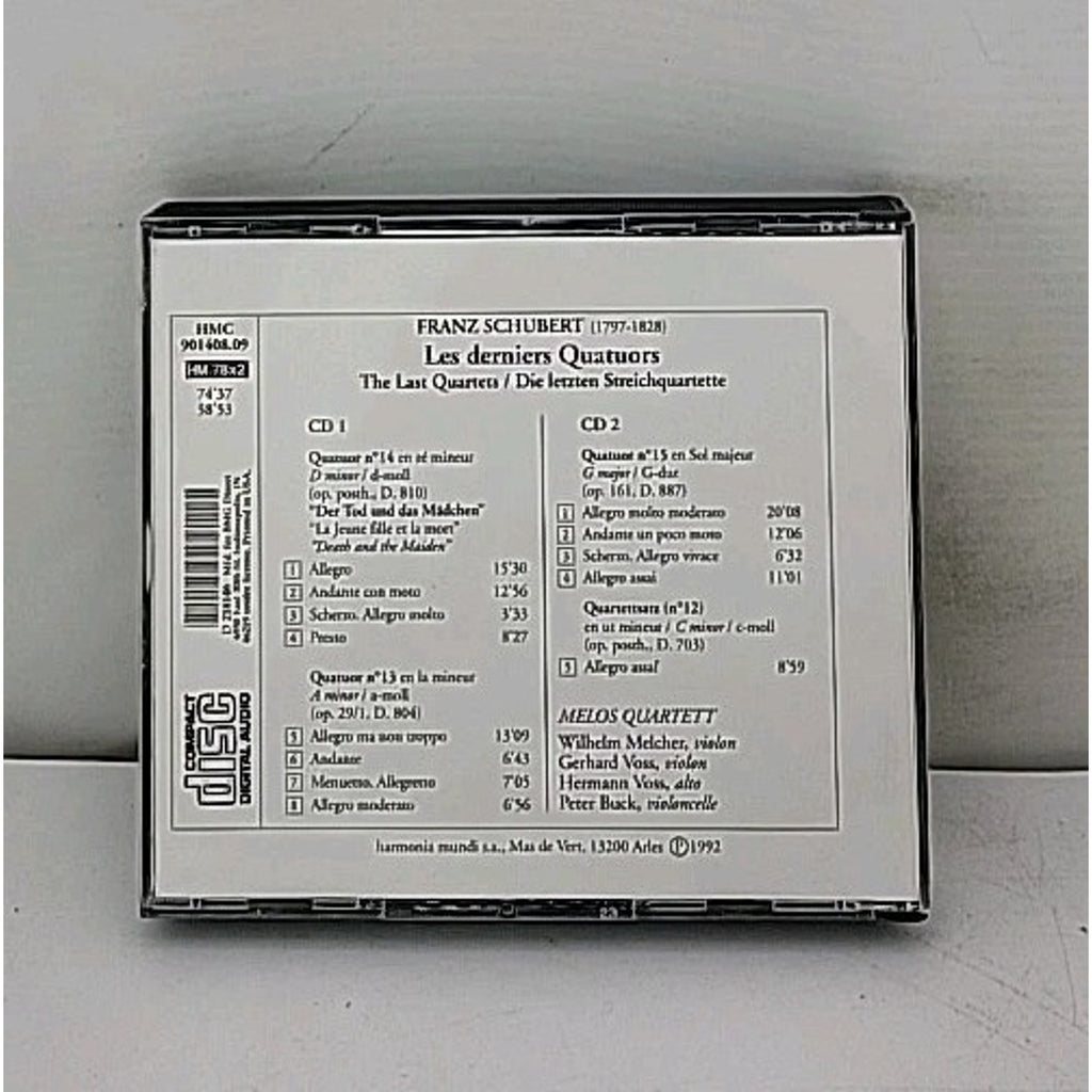 Schubert Les Derniers Quatuors Melos Quartett [BMG/Harmonia Mundi 2 CD Set]