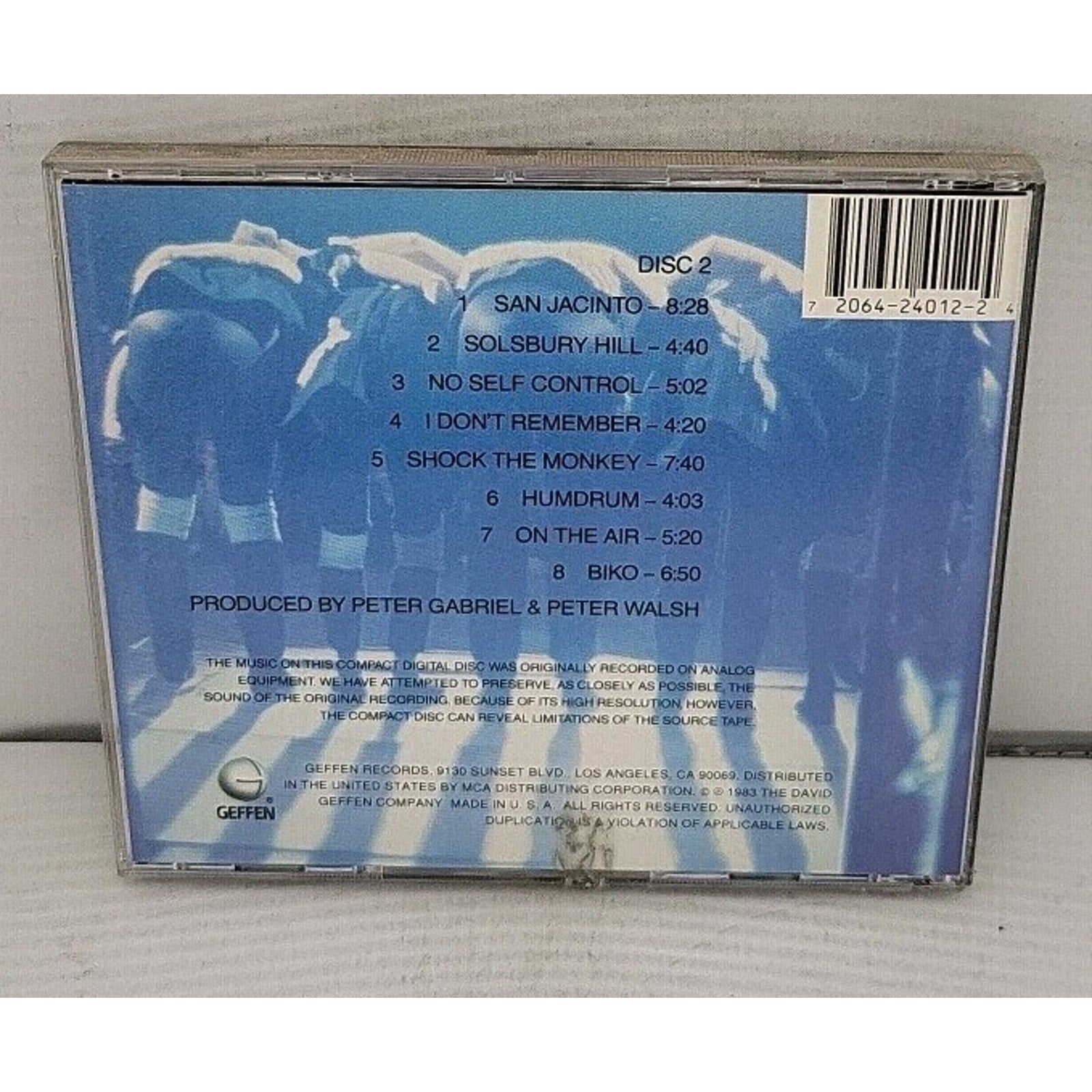 Plays Live by Peter Gabriel (CD, Jun-1983, Geffen) Disc 2