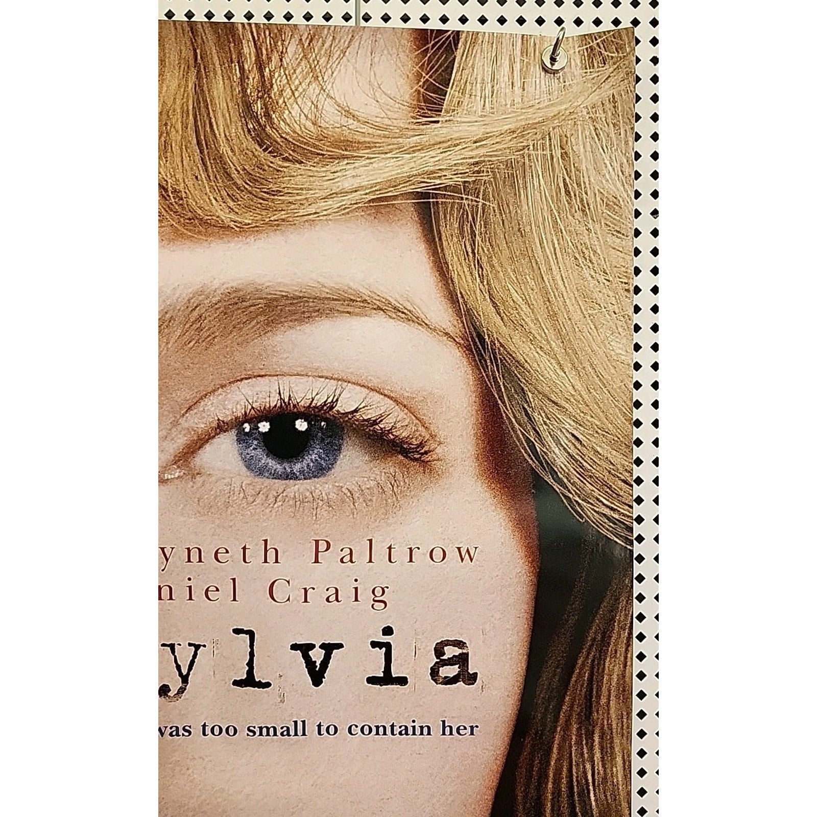 2003 Original Double Sided Sylvia Movie Poster 40” X 27” Sylvia Plath