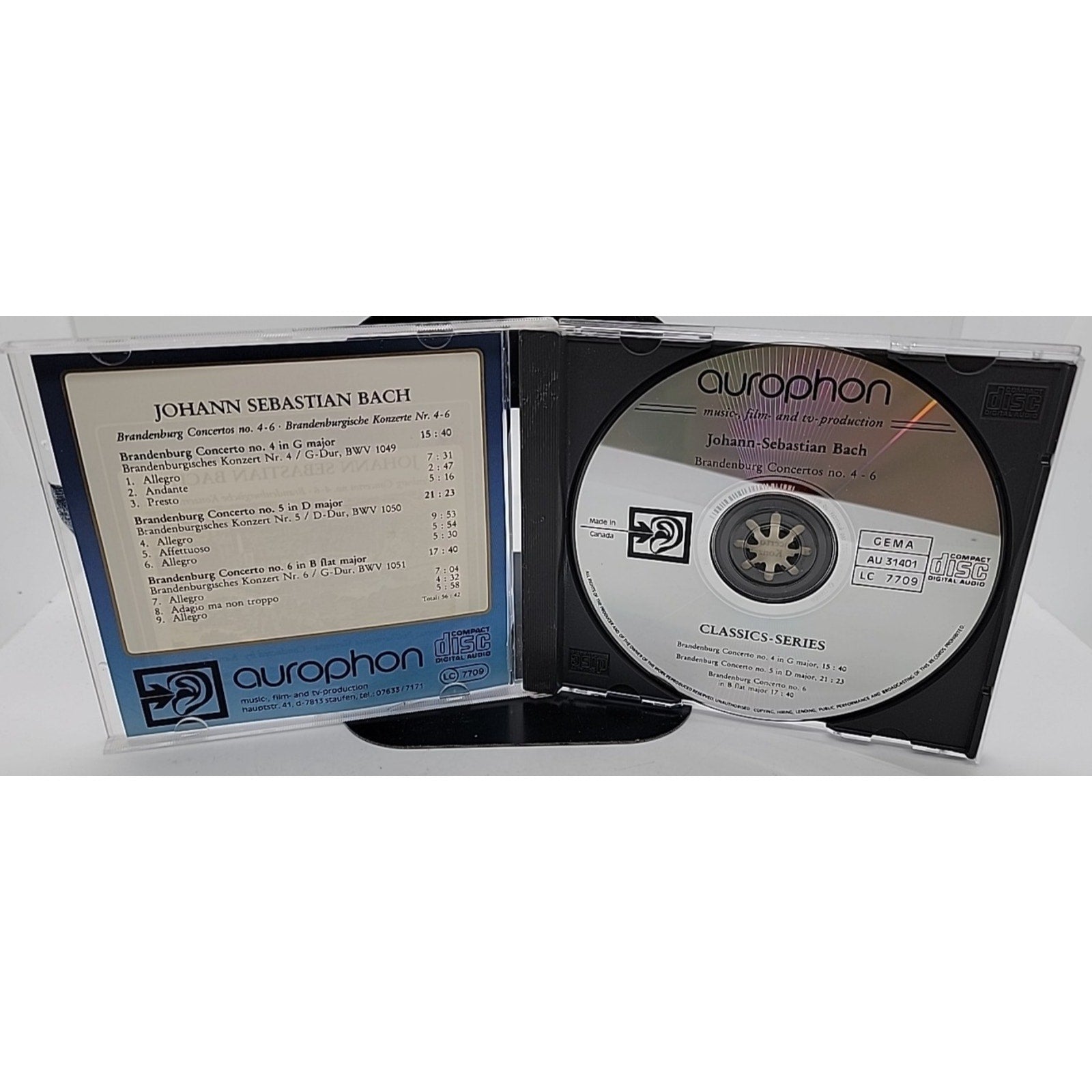 Aurophon Classics Johann Sebastian Bach CD