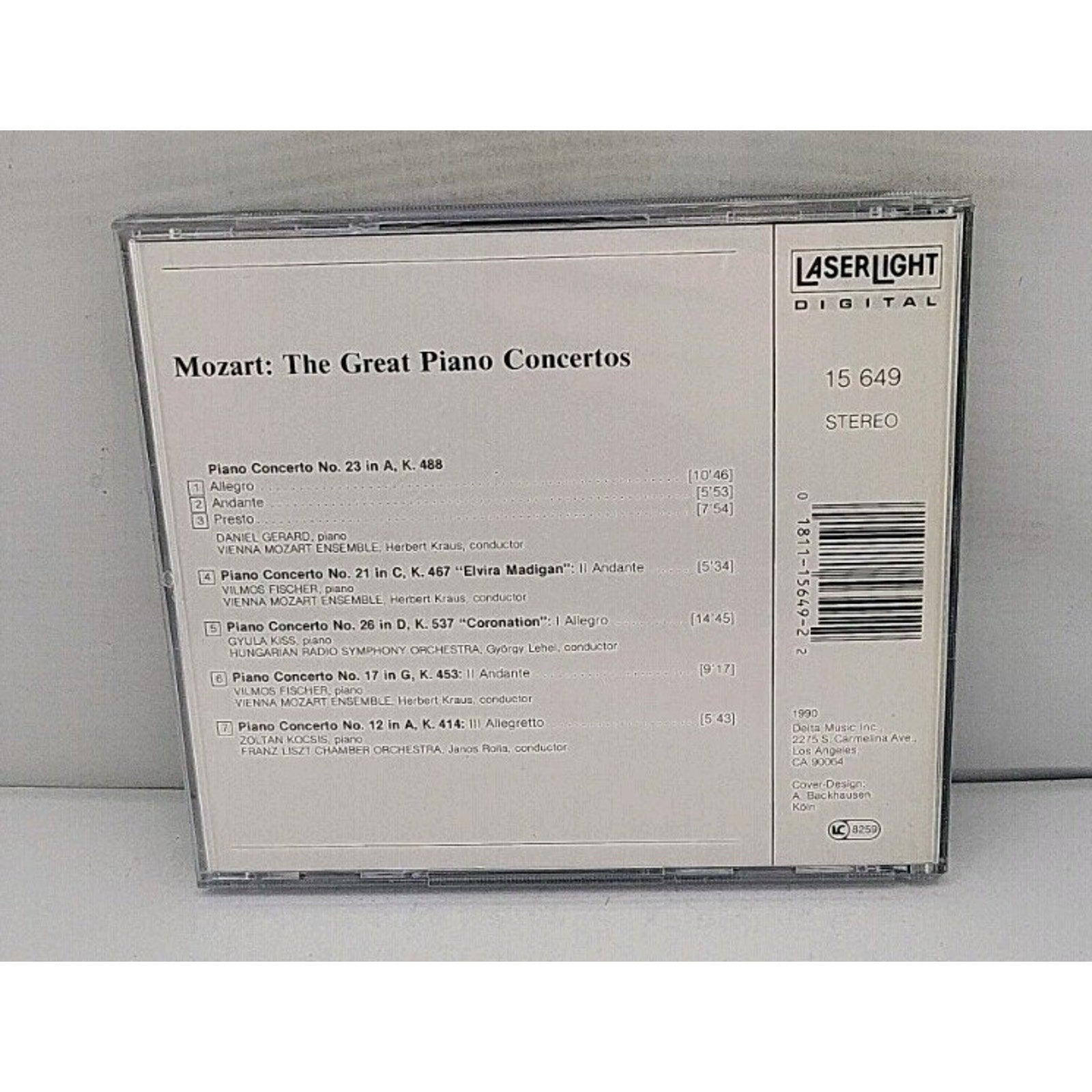 The Great Piano Concertos by W.A. Mozart (CD, 1990) Vol.4