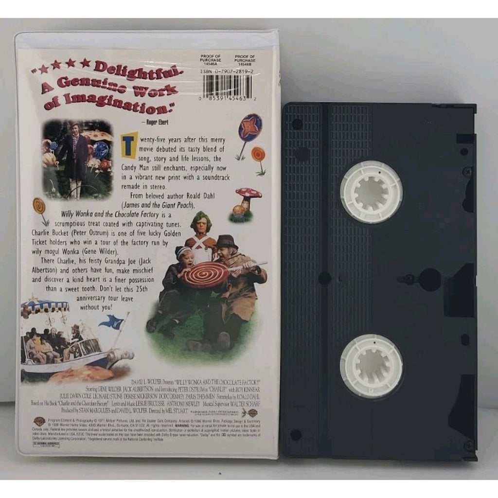 Willy Wonka and the Chocolate Factory (VHS, 1999, Remastered 25th Ann.)
