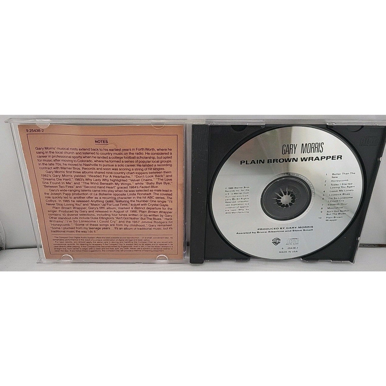 Plain Brown Wrapper by Gary Morris (CD, 1986, Warner Bros.)