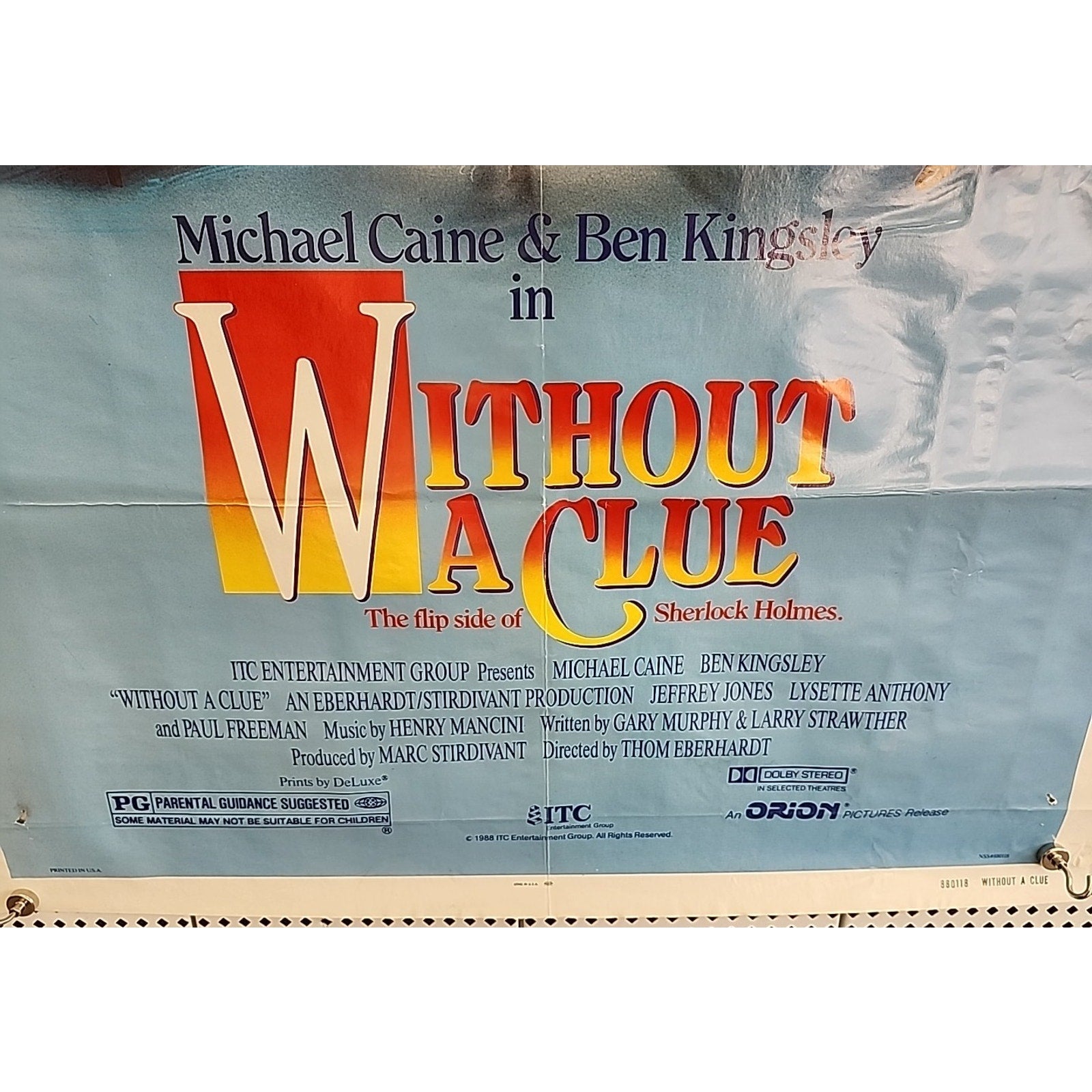 Without A Clue - Original Movie Poster - 27x41 - 1989 Michael Caine Ben Kingsley