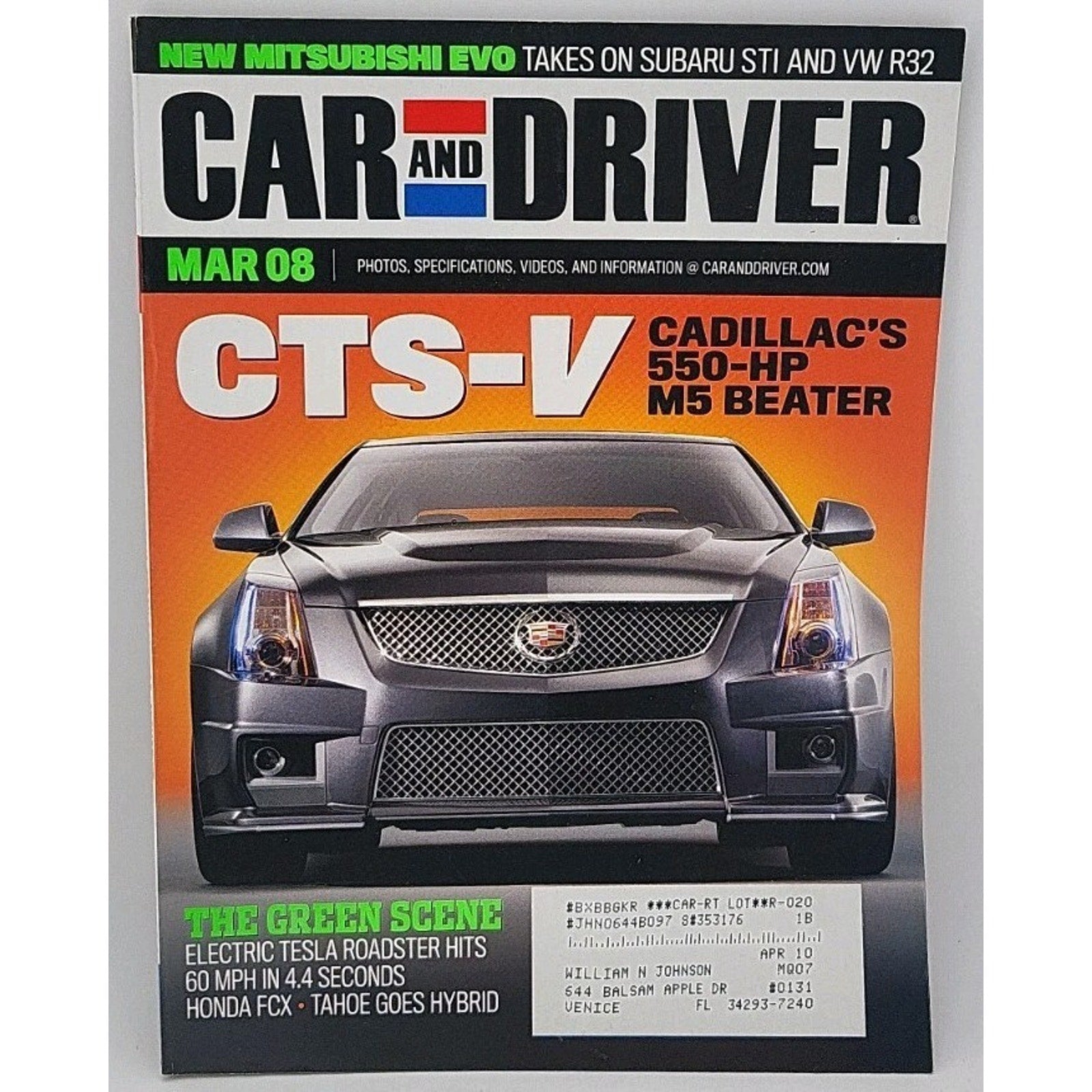 Car And Driver Magazine - March 2008 - Vol. 53 No. 9