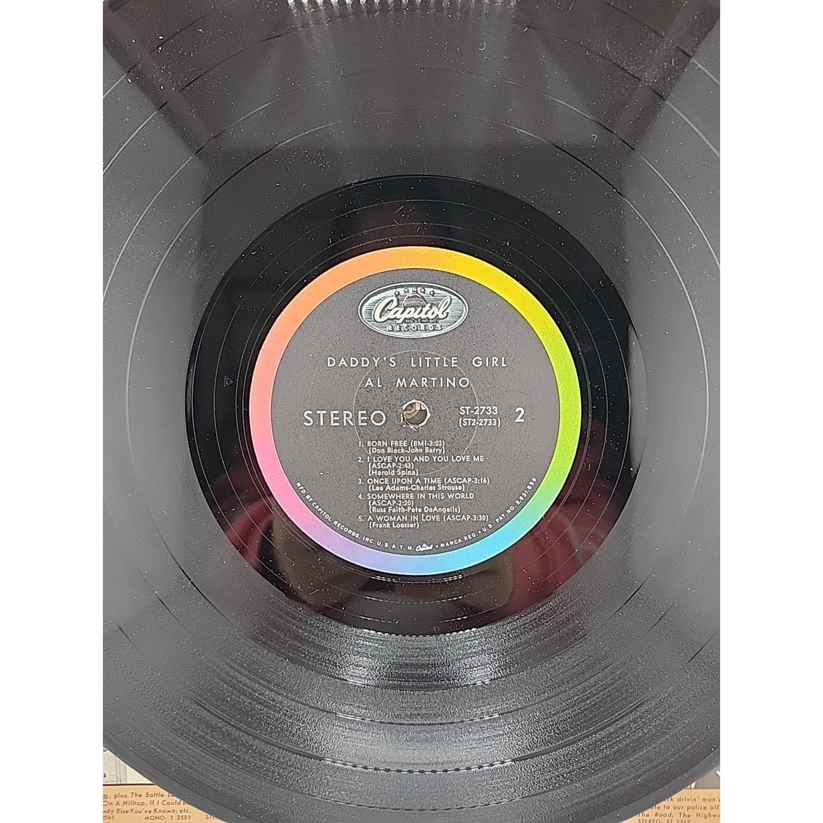 Al Martino Daddy’s Little Girl Capitol Records LP Vinyl Record