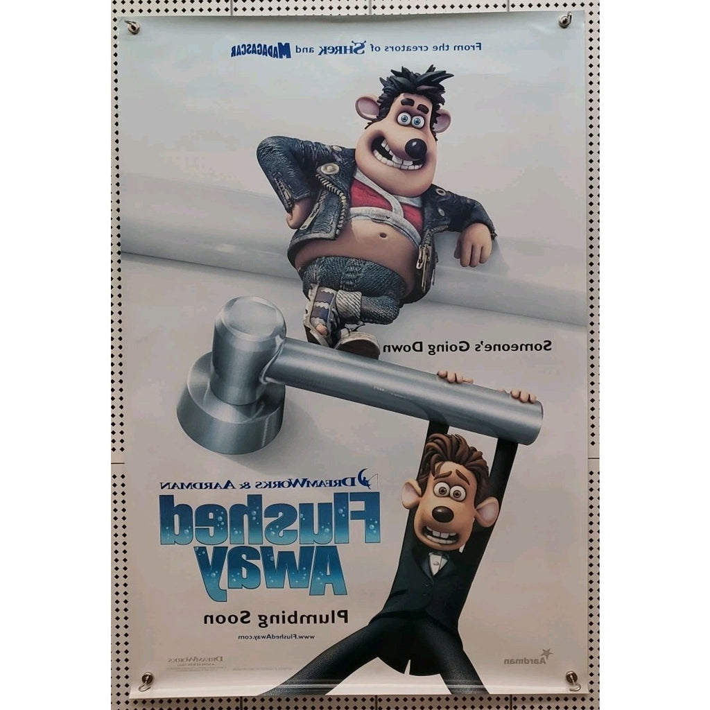 Flushed Away Movie Poster 2 Sided Original Final 27x40 Hugh Jackman Kate Winslet