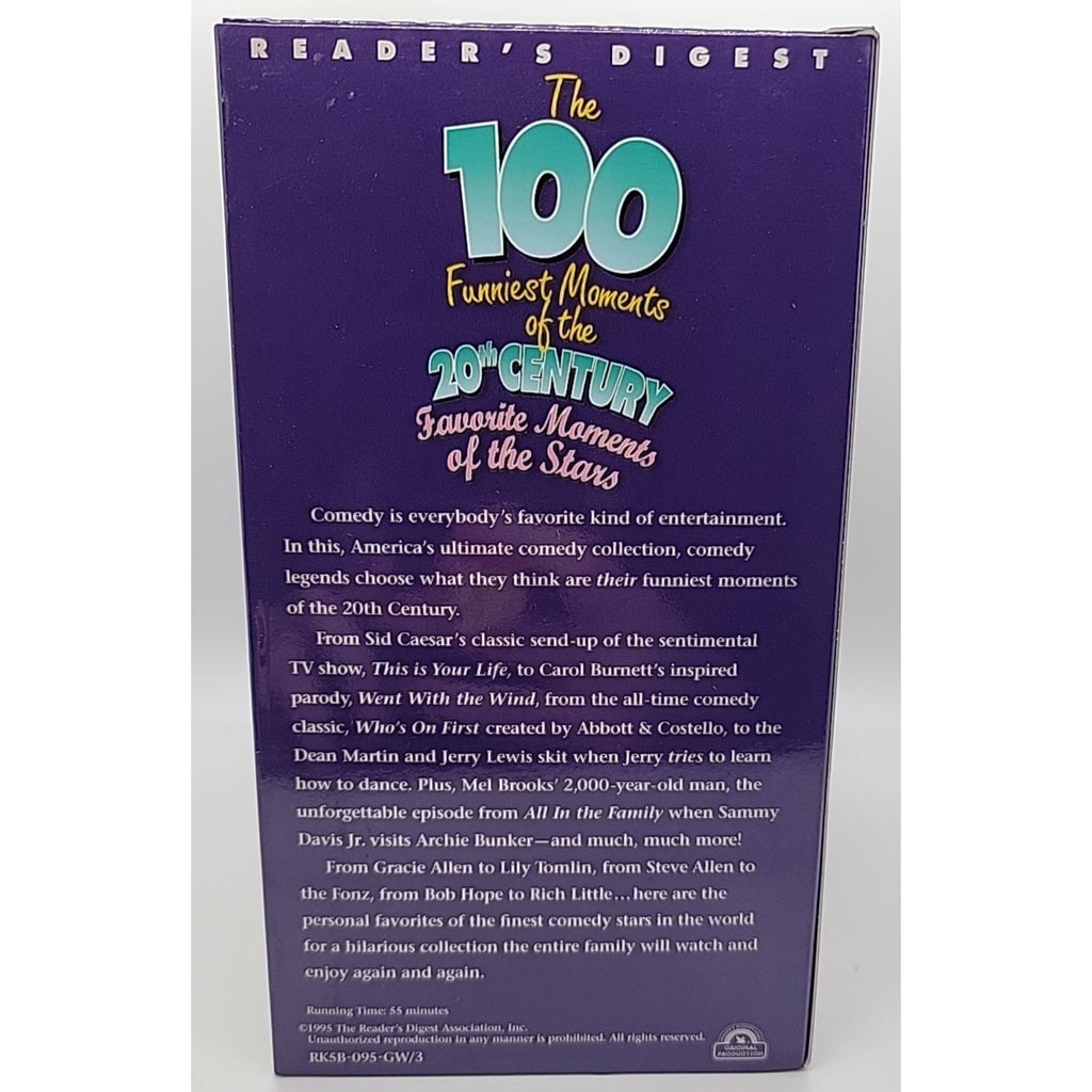 The 100 Funniest Moments of the 20th Century 3 VHS Boxed Set 1995 Readers Digest